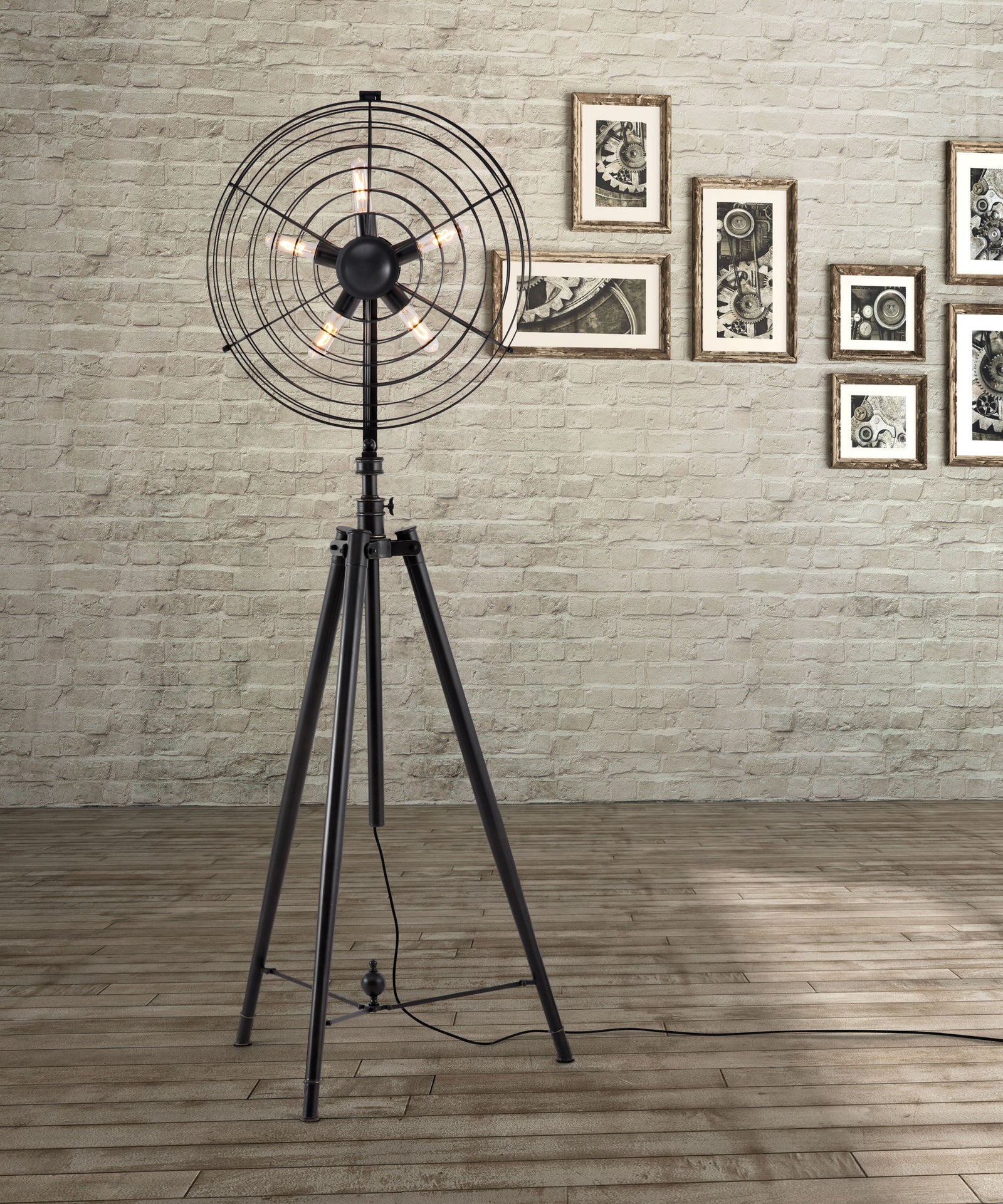 Orion Floor Lamp Antique Black Gold