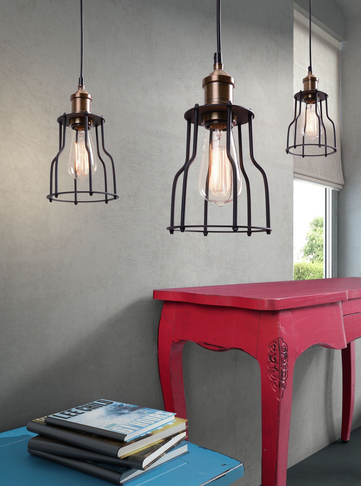 Apache Ceiling Lamp Black & Copper