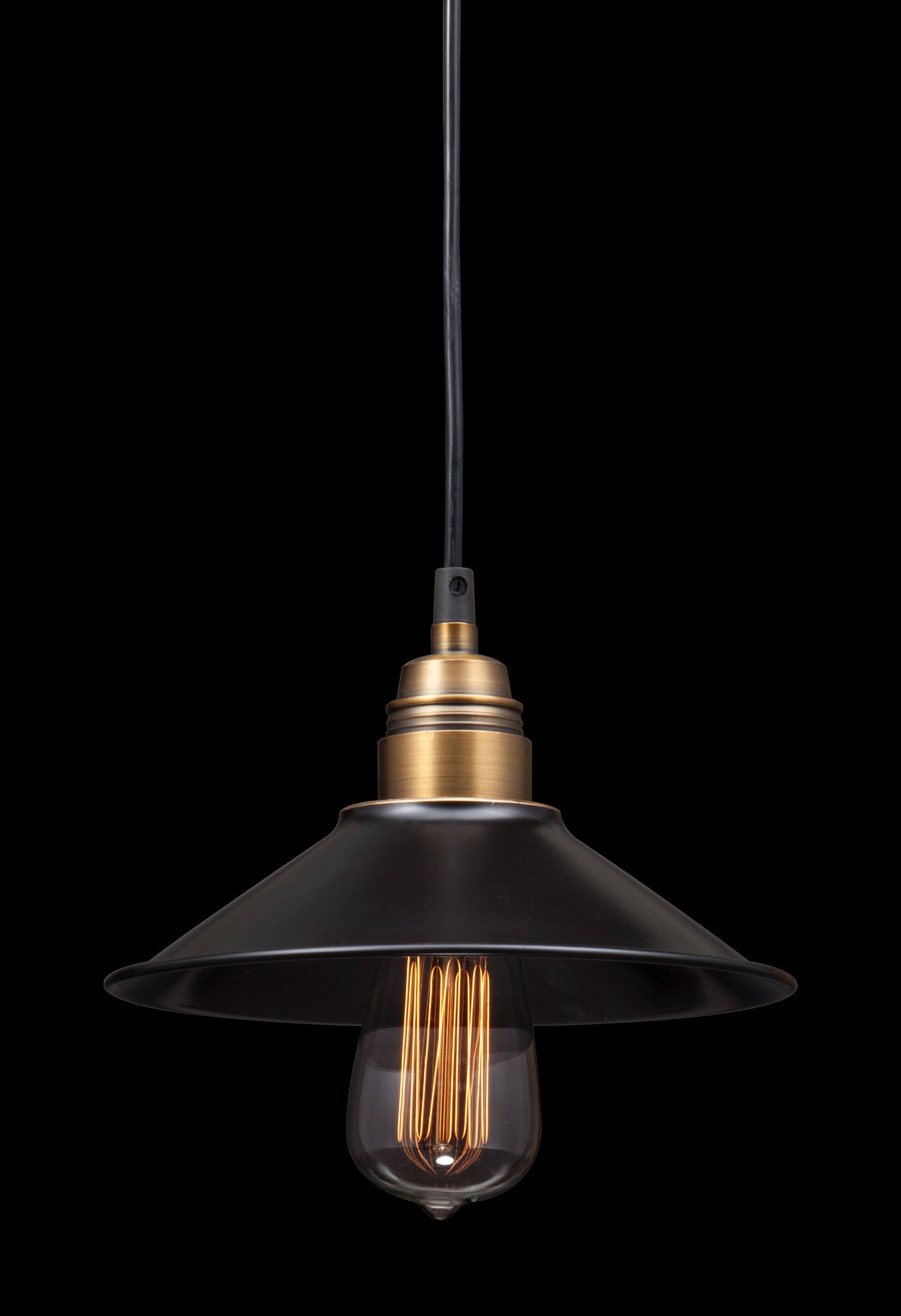 Almelo Ceiling Lamp Antique Black Gold & Brass