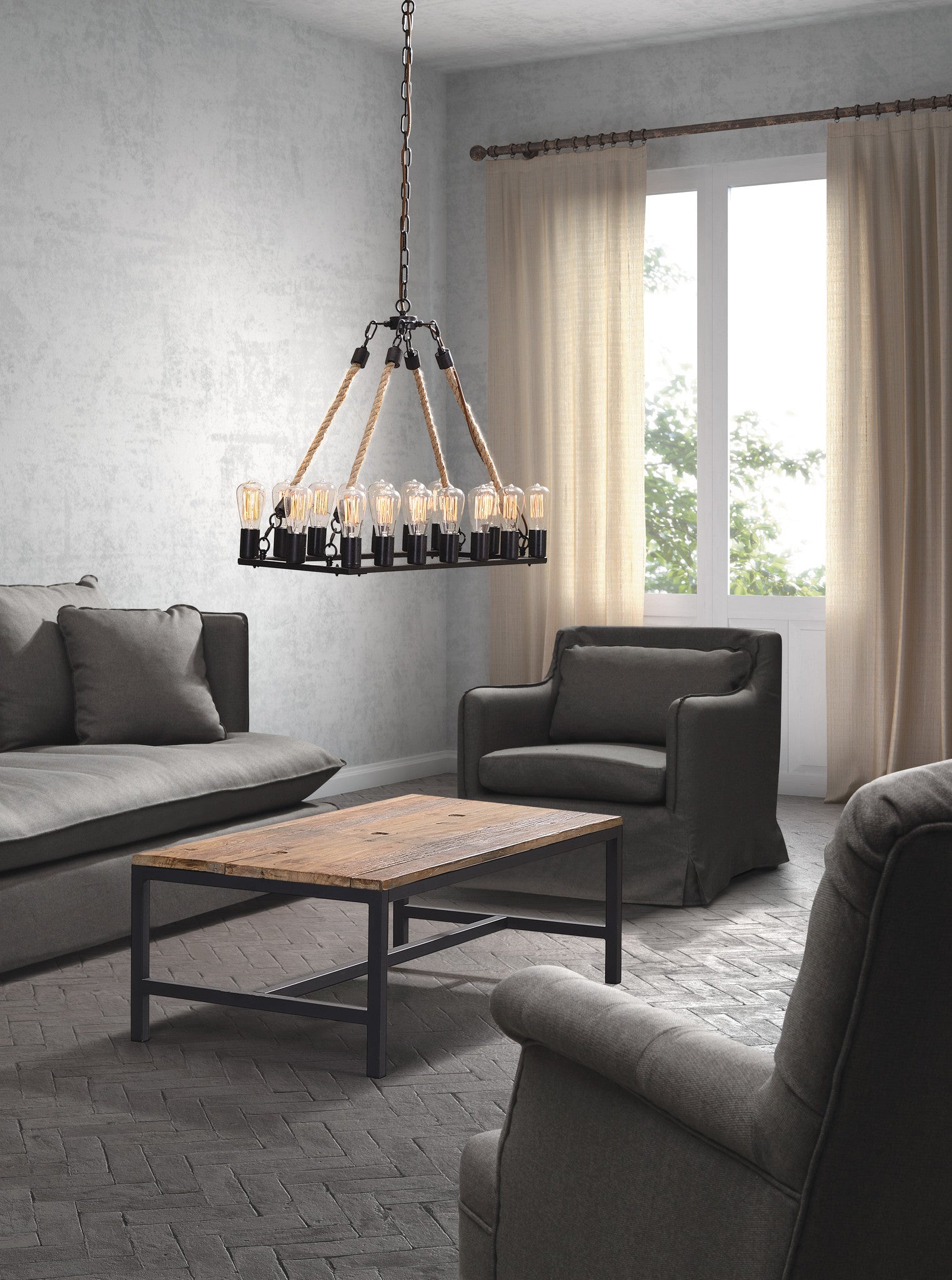 Edgartown Coffee Table Distressed Natural