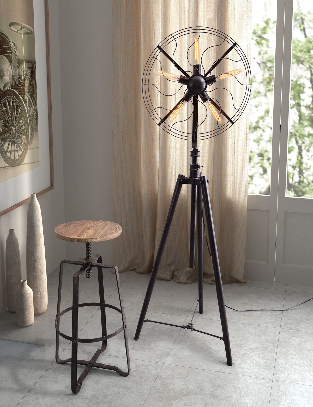 Shelby Floor Lamp Rust Black