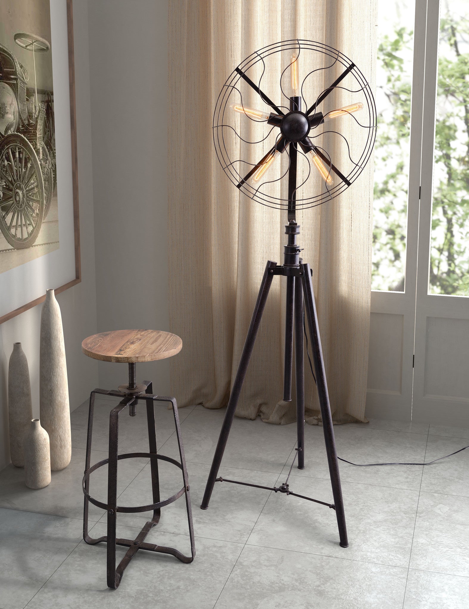 Shelby Floor Lamp Rust Black