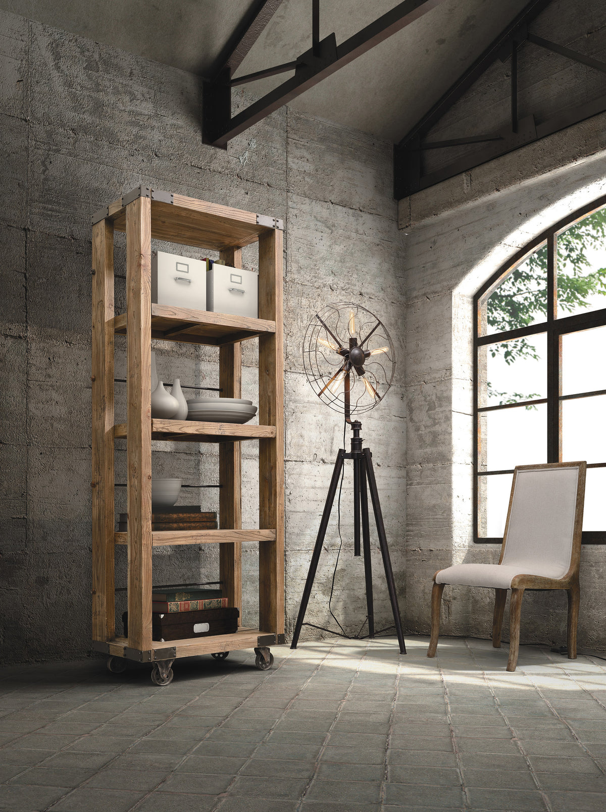 Kesler 4 Level Shelf Distressed Natural