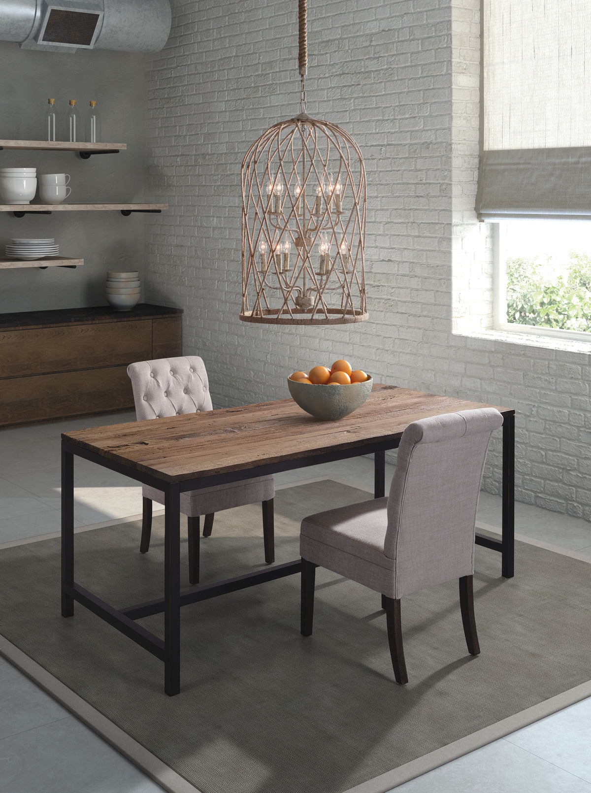 Malden Dining Table Distressed Natural