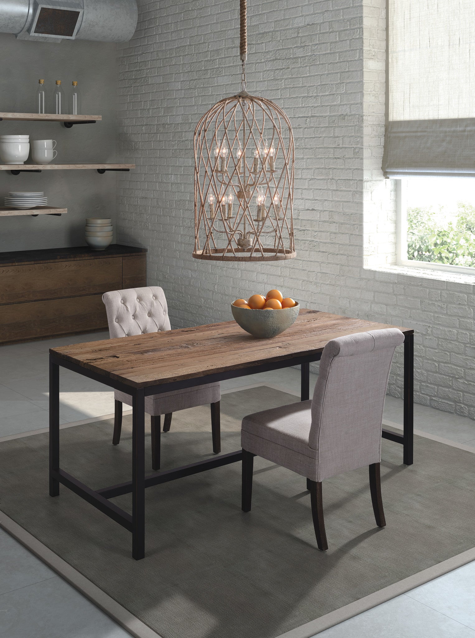 Malden Dining Table Distressed Natural