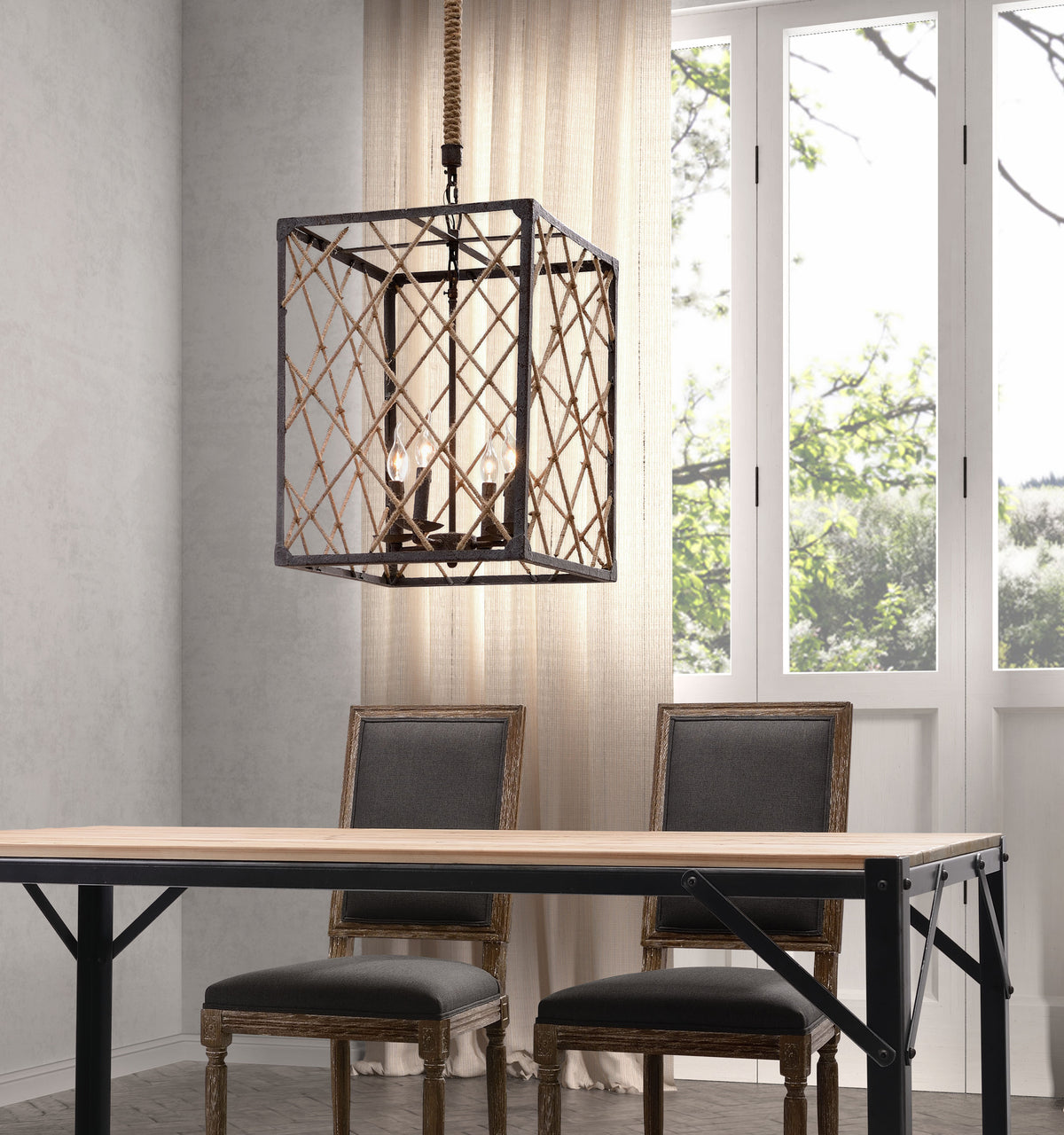 Sint Ceiling Lamp Twine & Iron