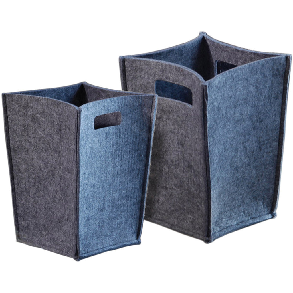Olt Felt Square Wastebasket Gray