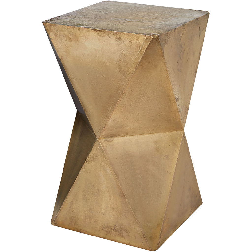Carnegie Brass Geometric Stool