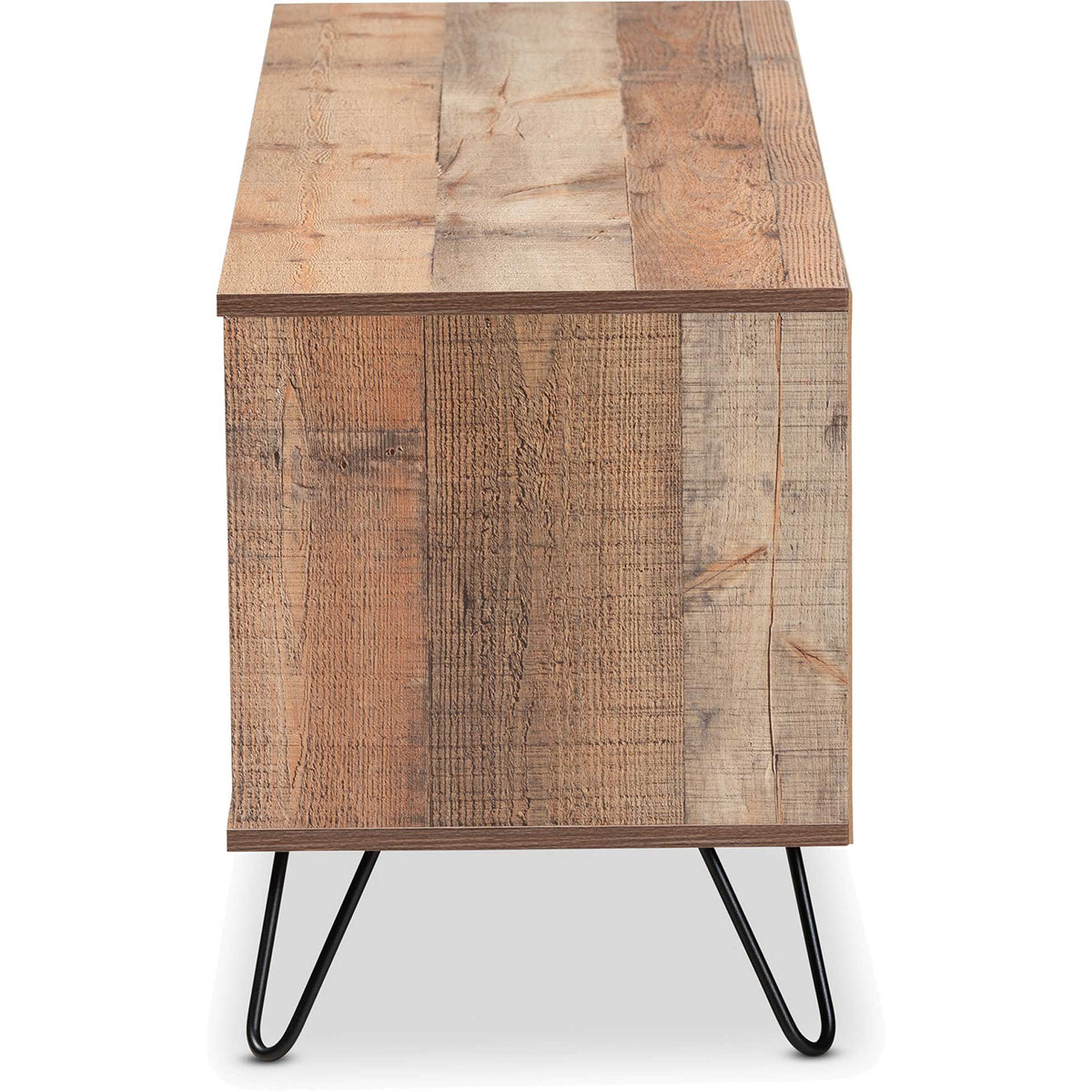 Ivan 1-Door TV Stand Rustic Oak/Black