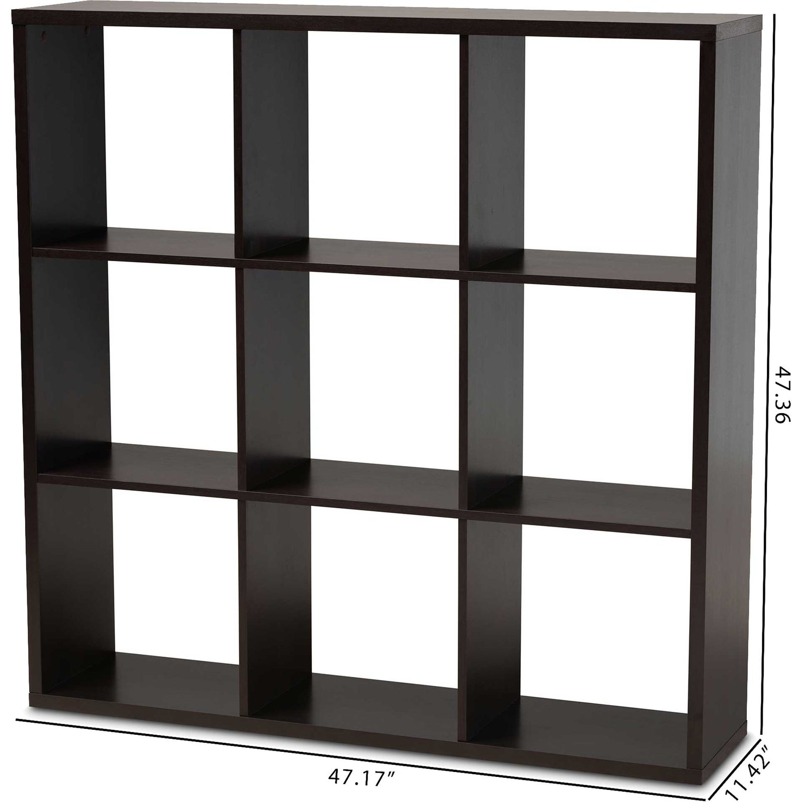 James 9-Cube Shelving Unit Dark Brown