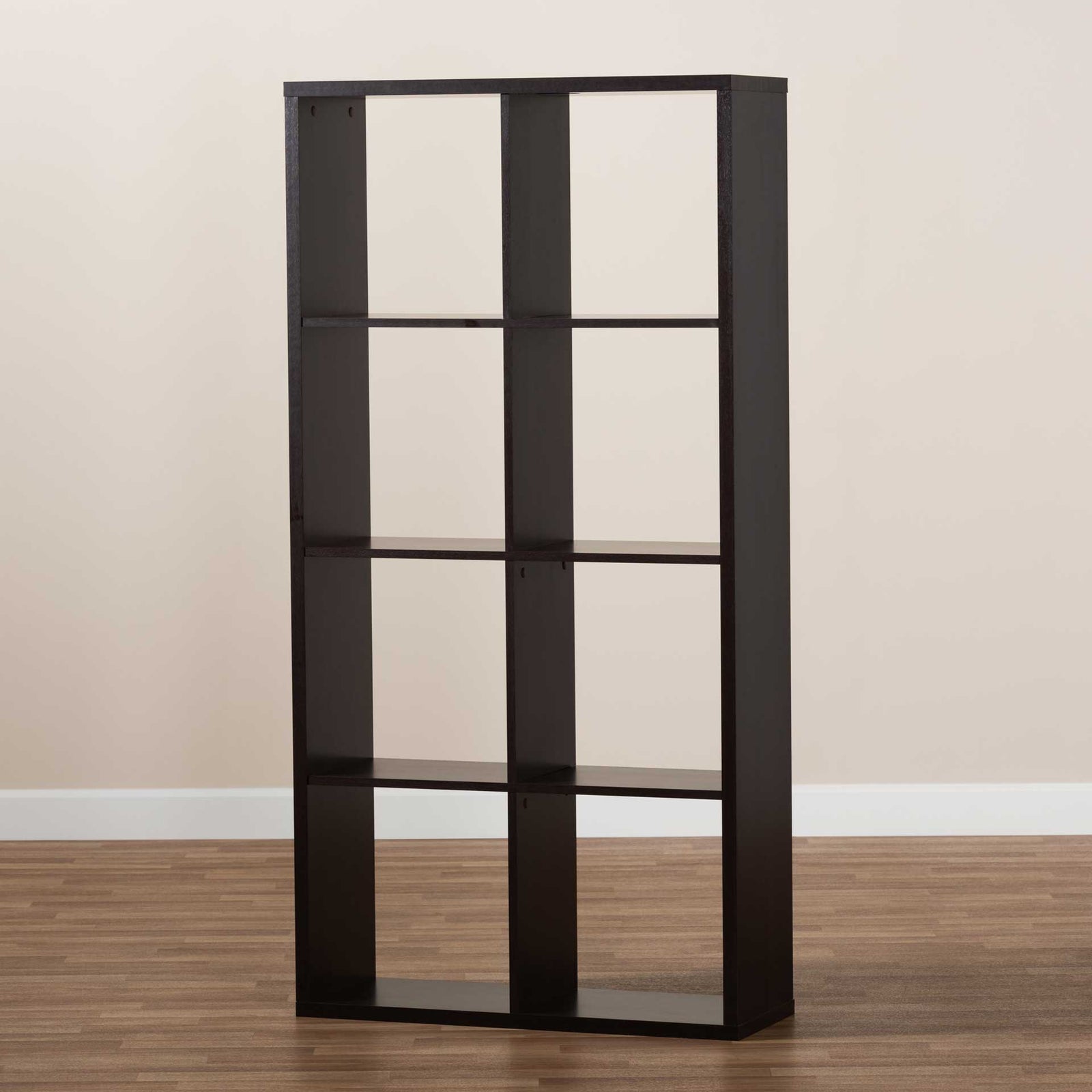 James 8-Cube Shelving Unit Dark Brown