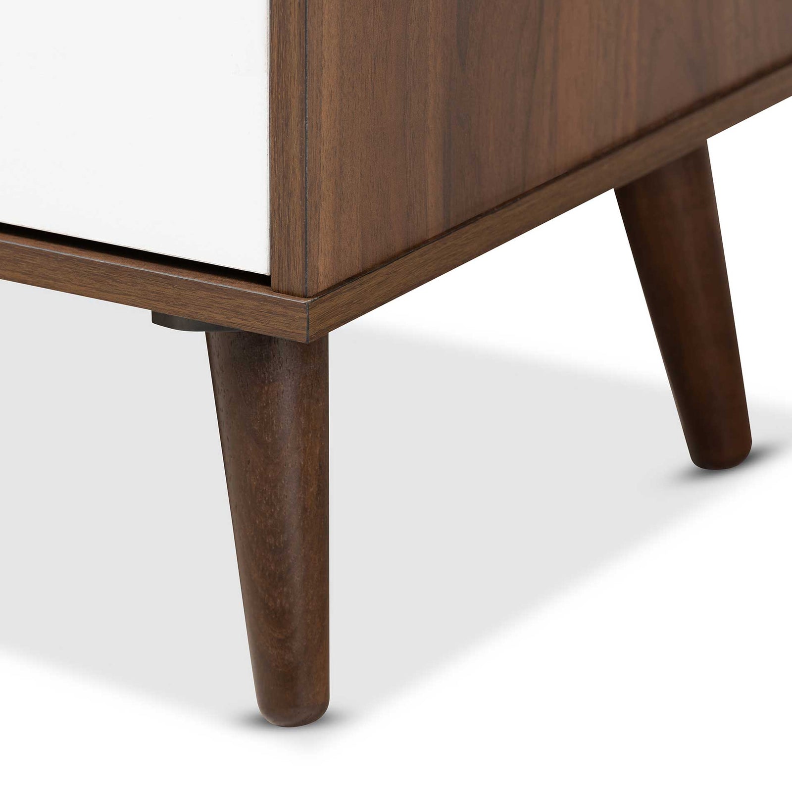 Quan 2-Door TV Stand Walnut/White
