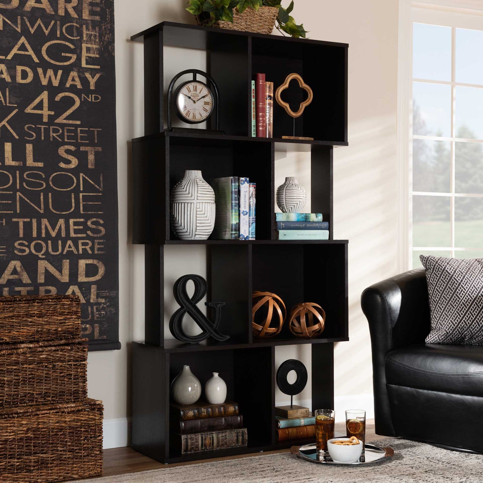 Ricky Bookcase Dark Brown