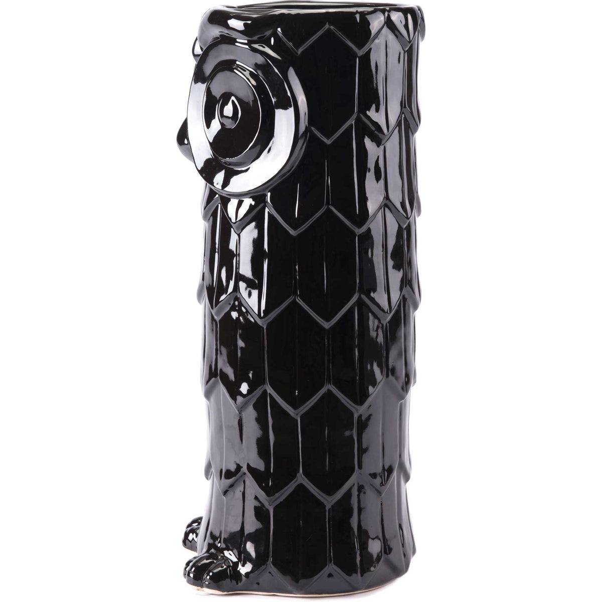 Owl Umbrella Stand Black