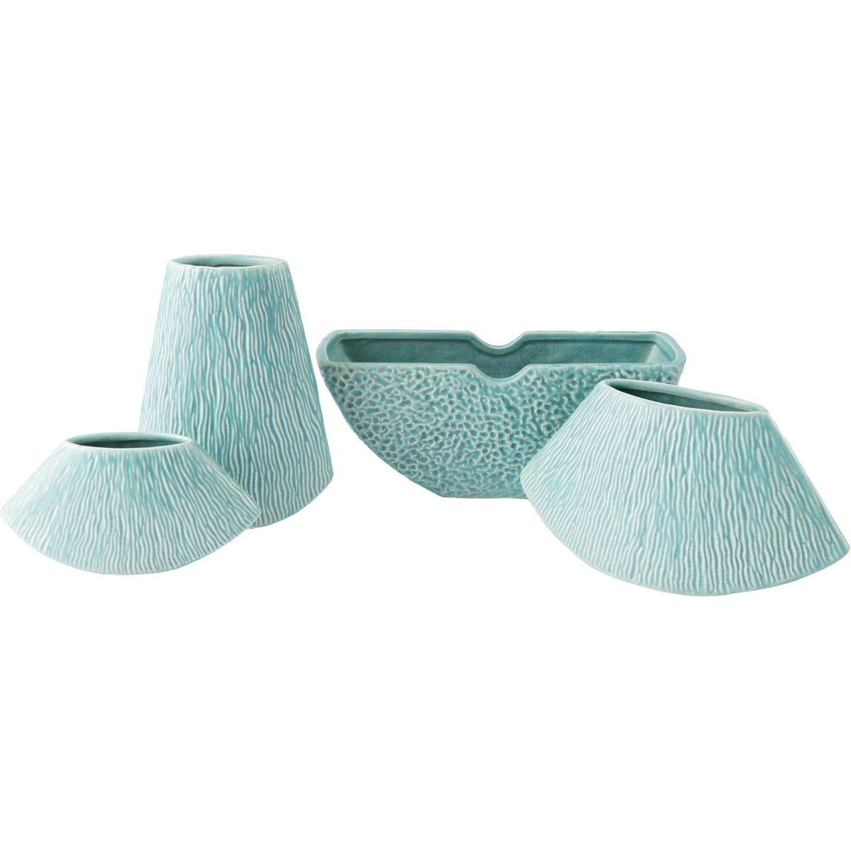 Lineal Half Moon Bowl Matte Green