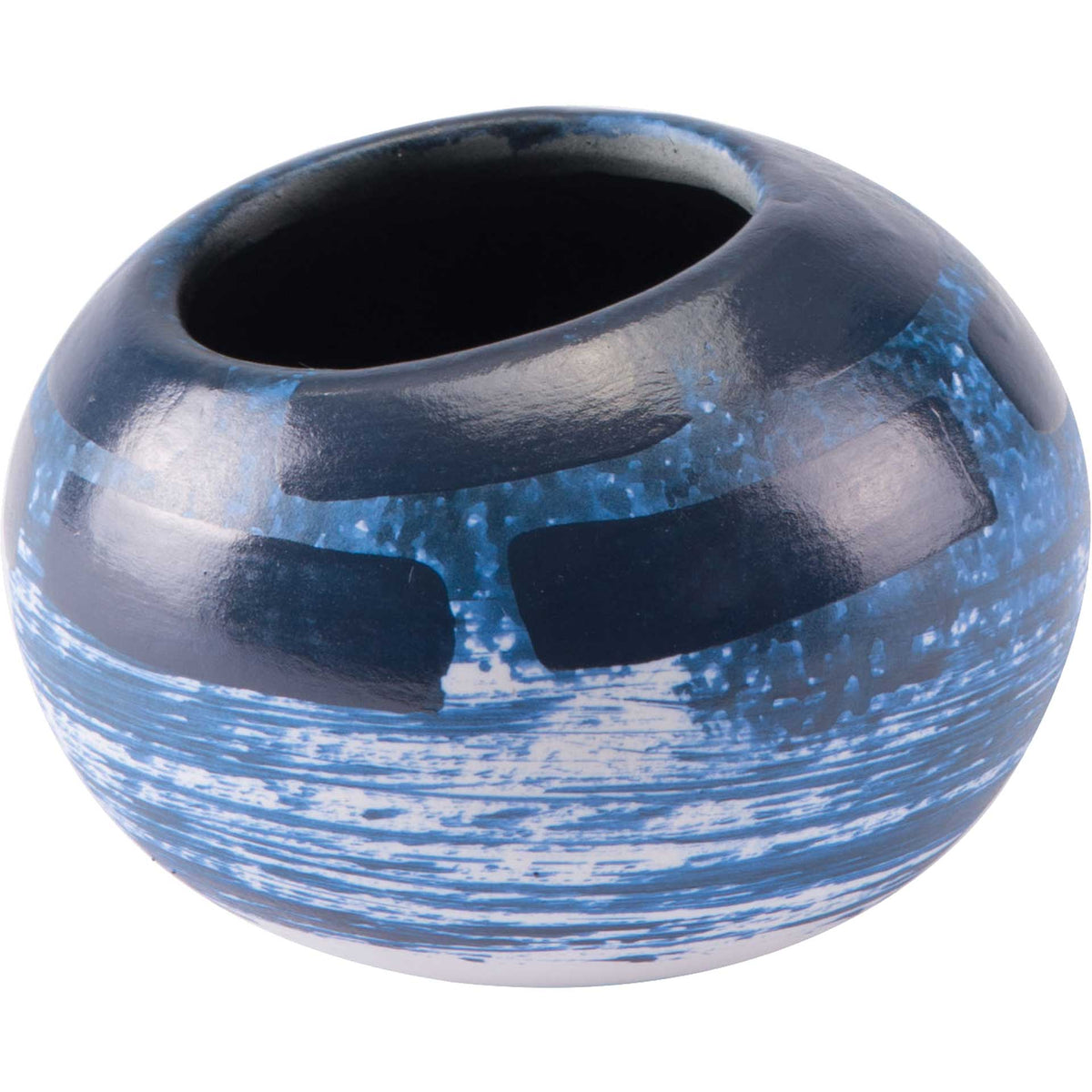 Ocean Round Vase Blue/White