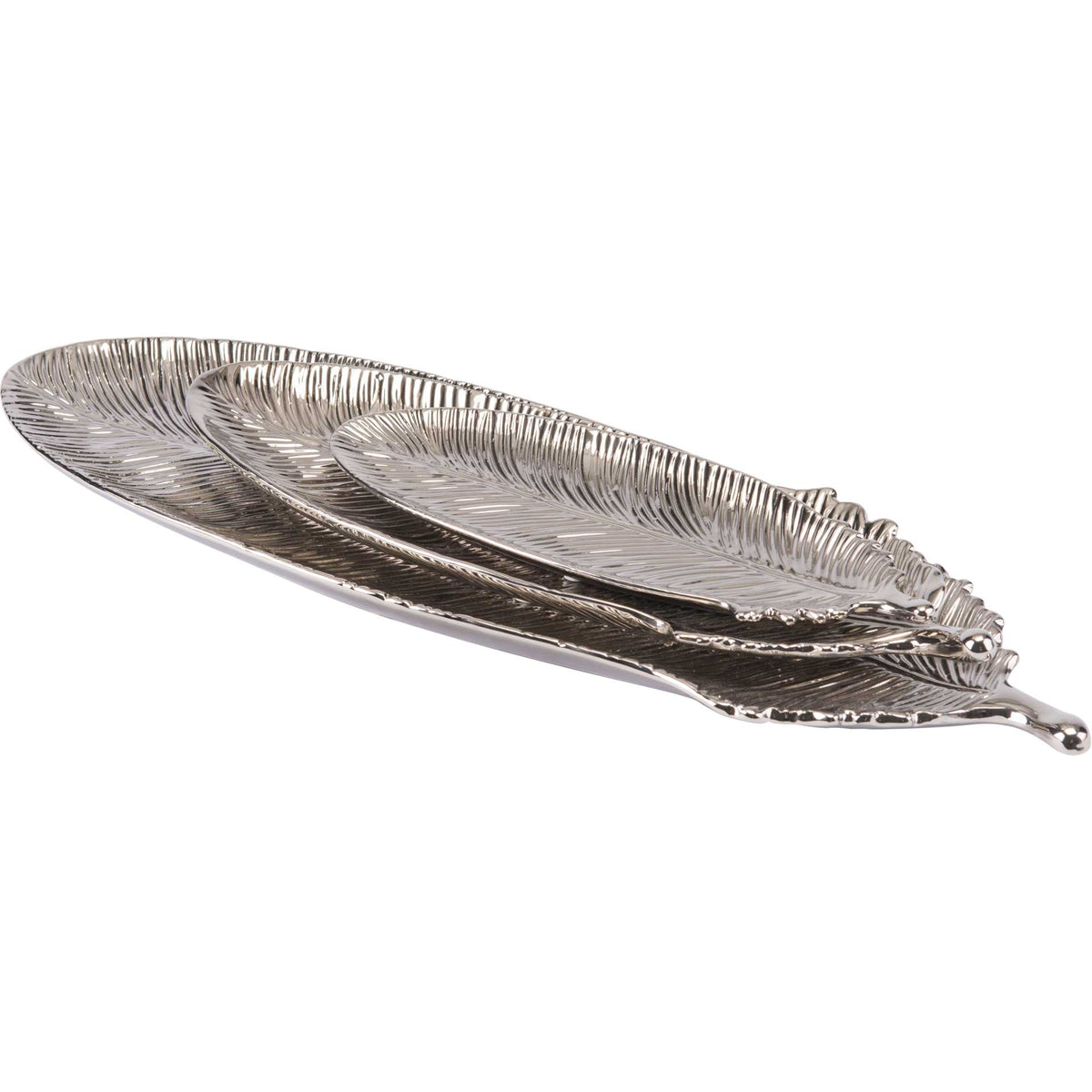 Silver Feather Tray