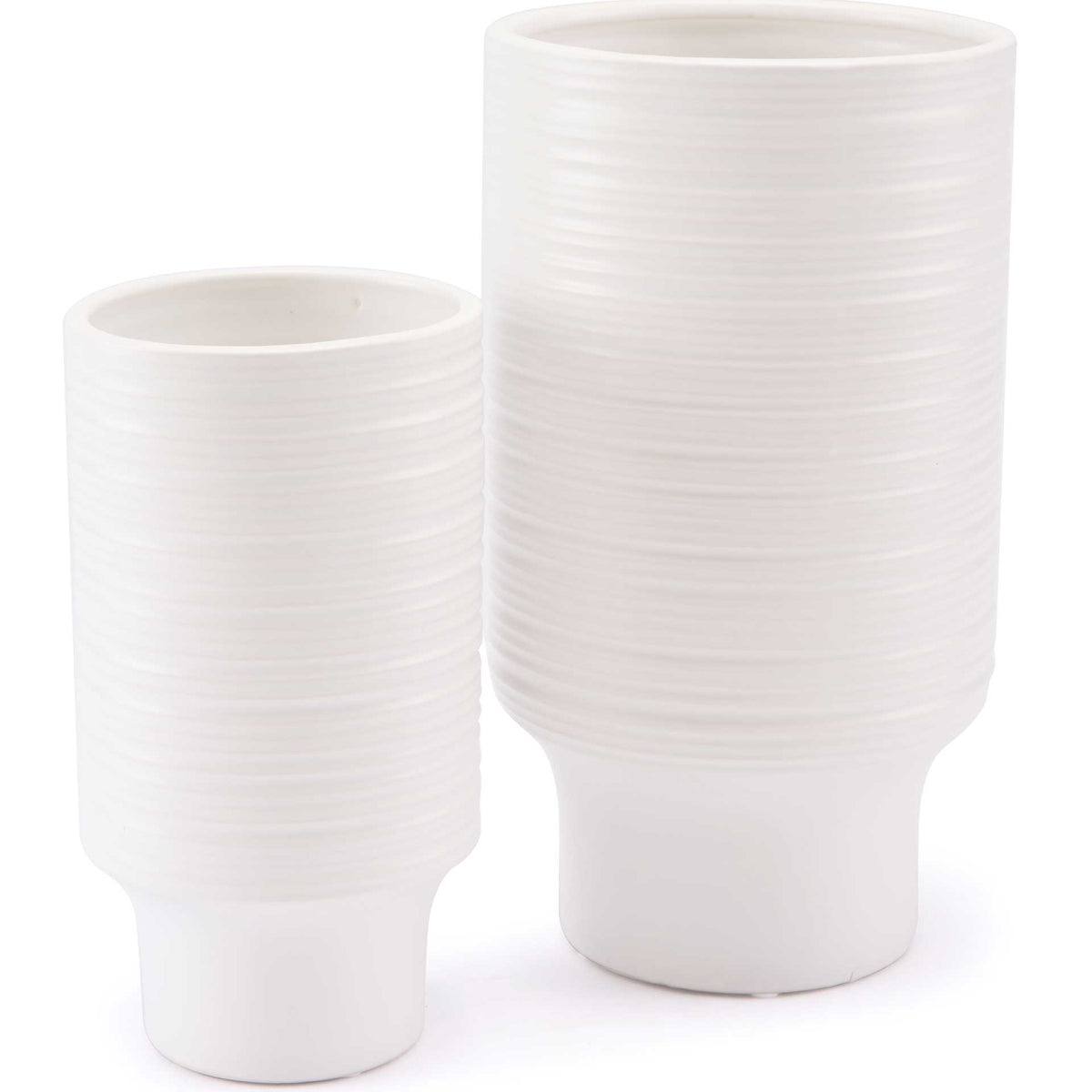 Gentle Ripple Vase White