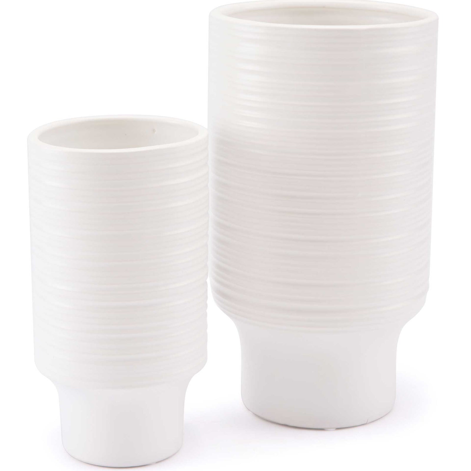 Gentle Ripple Vase White