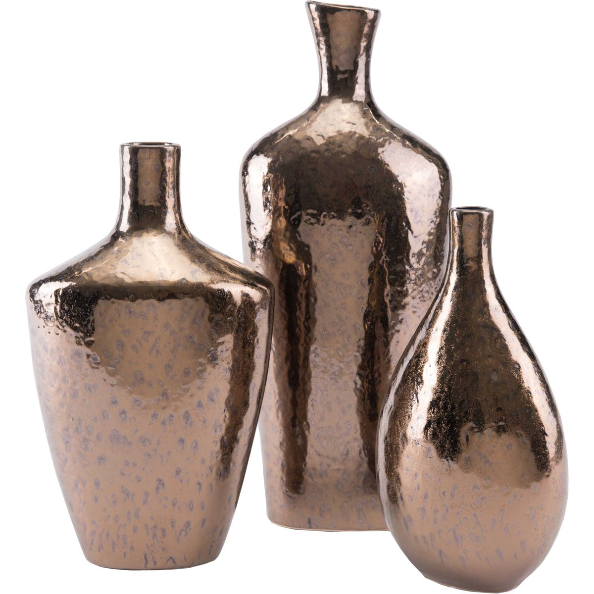 Soft Hammered Vase Bronze
