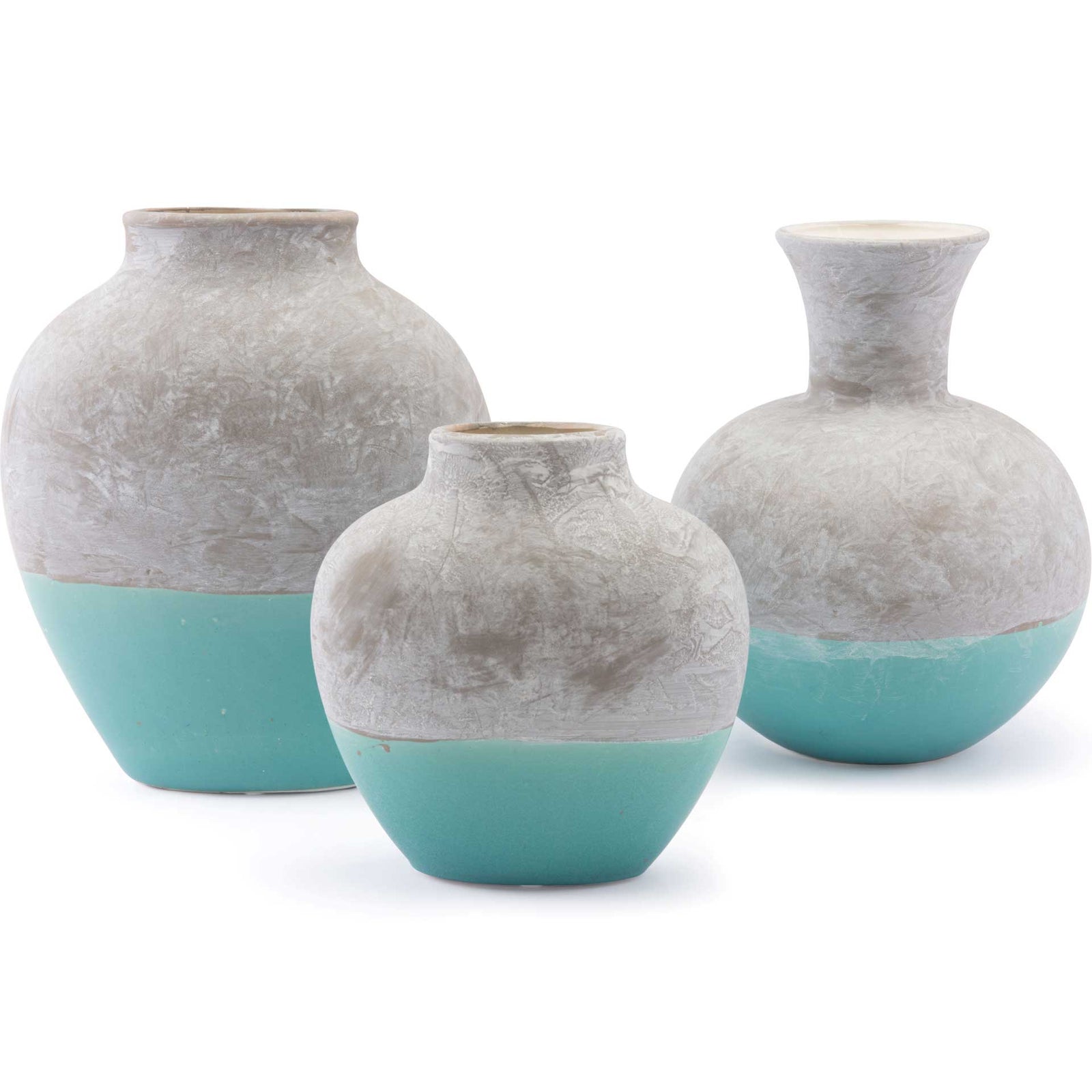 Azte Vase Gray/Teal