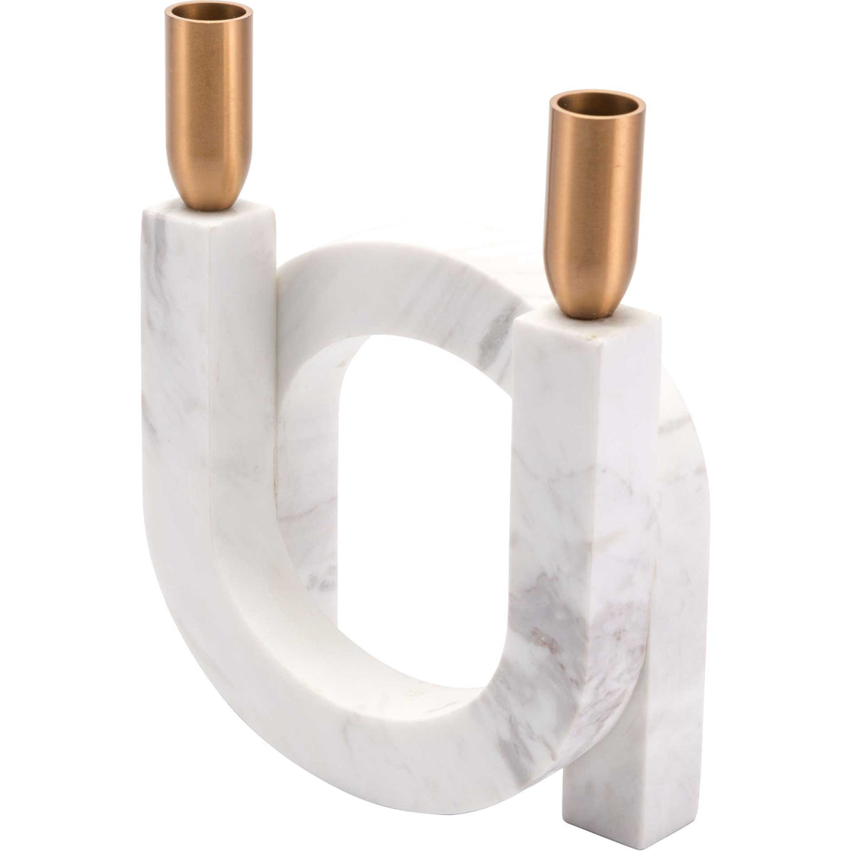 Horseshoe Candle Holder Matte White
