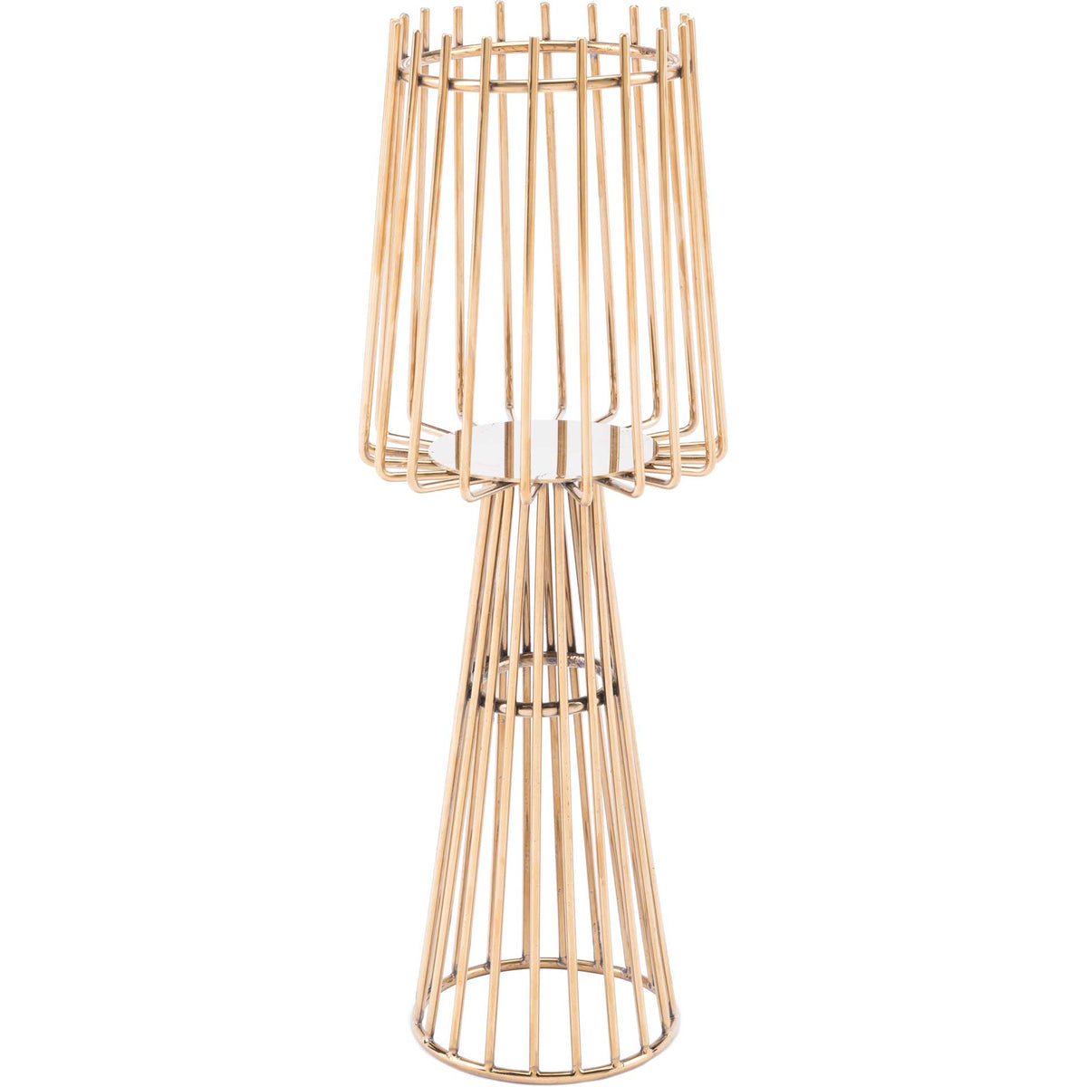 Lineal Candle Holder Antique Brass