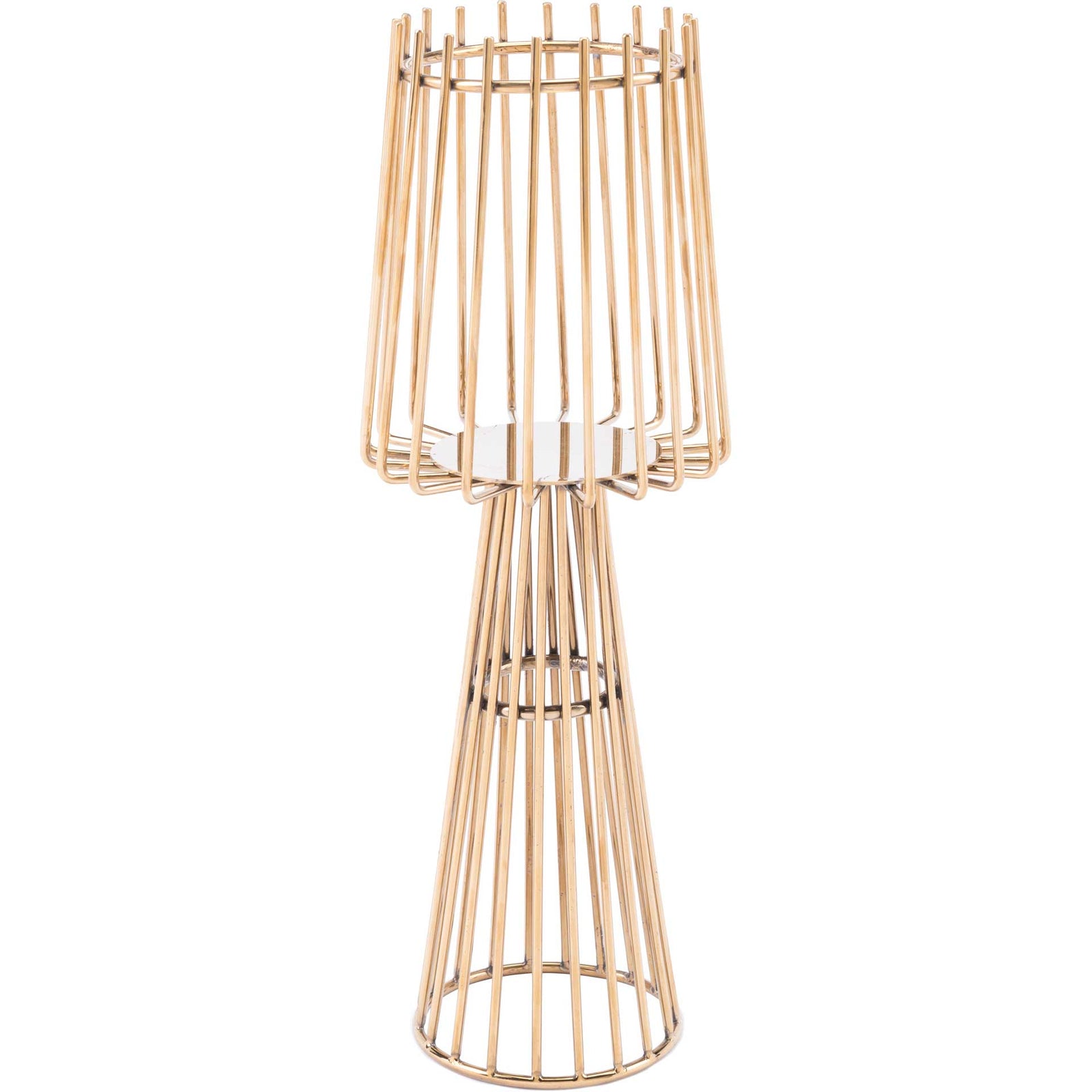 Lineal Candle Holder Antique Brass