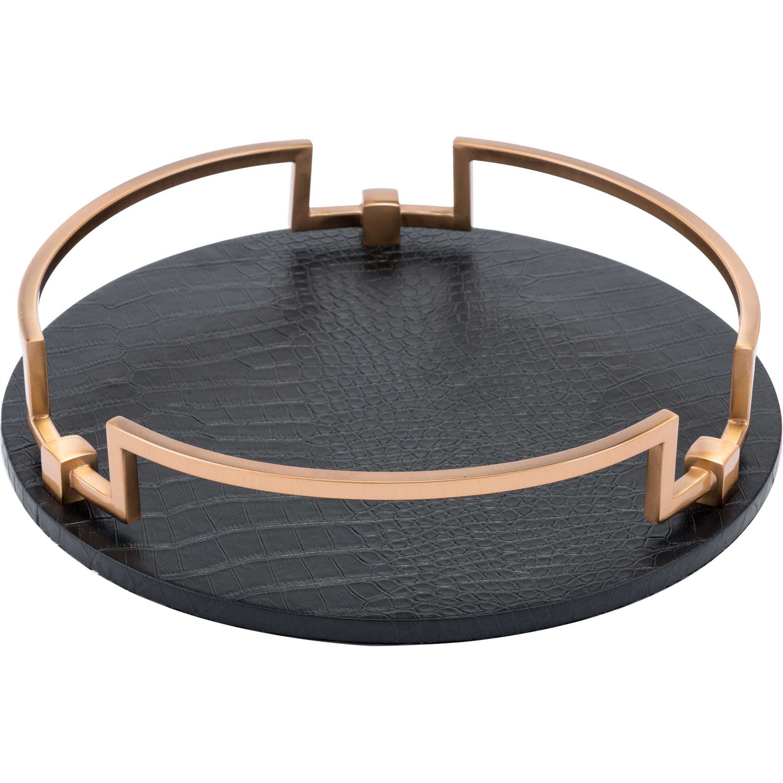 Glamour Round Tray Black