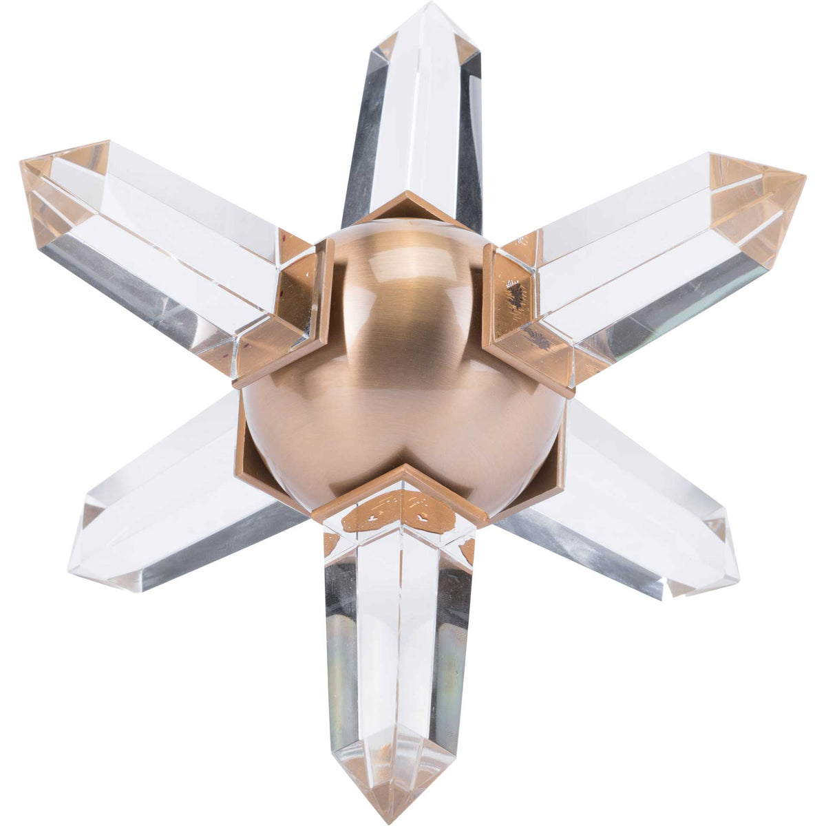 Crystal Sphere Antique Brass