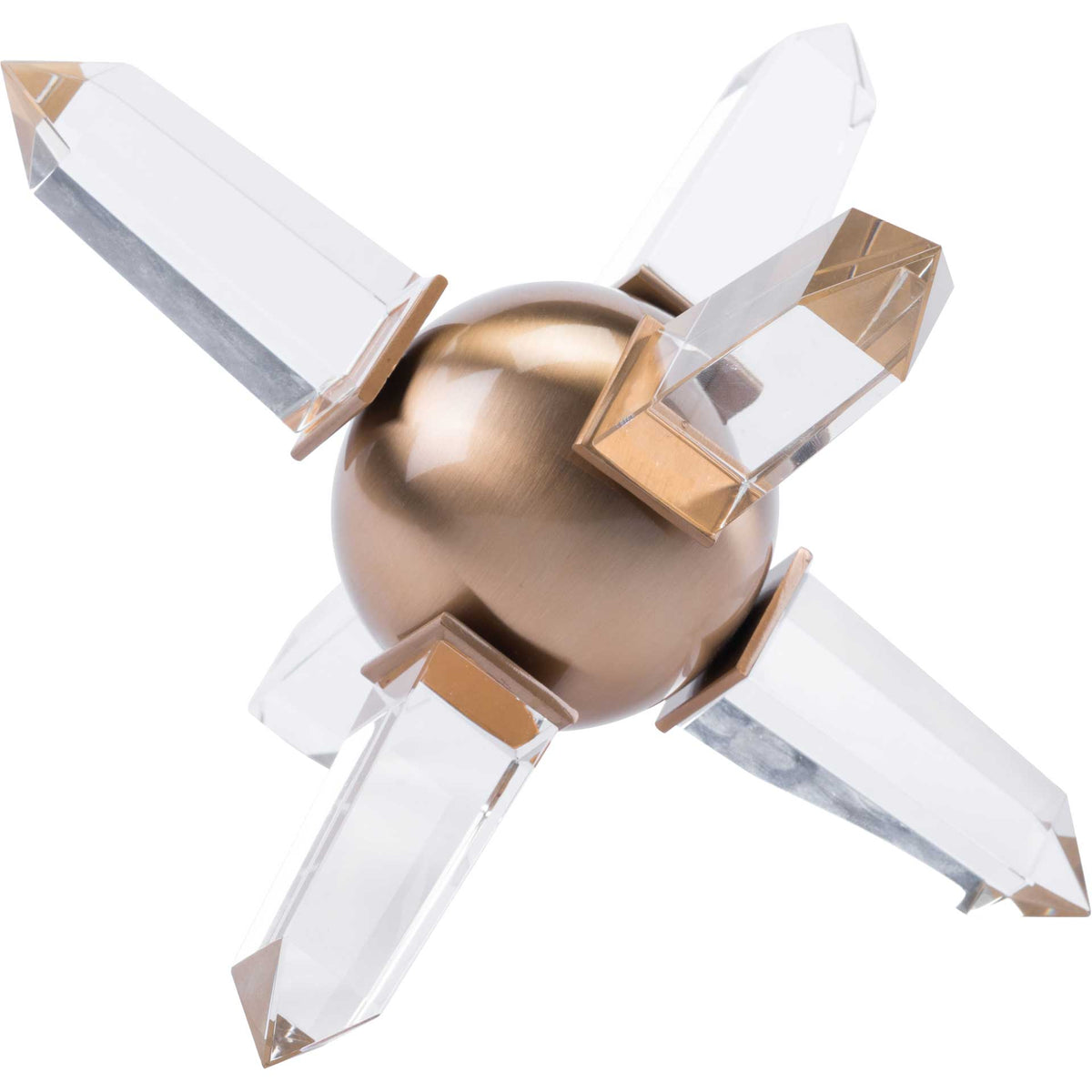 Crystal Sphere Antique Brass