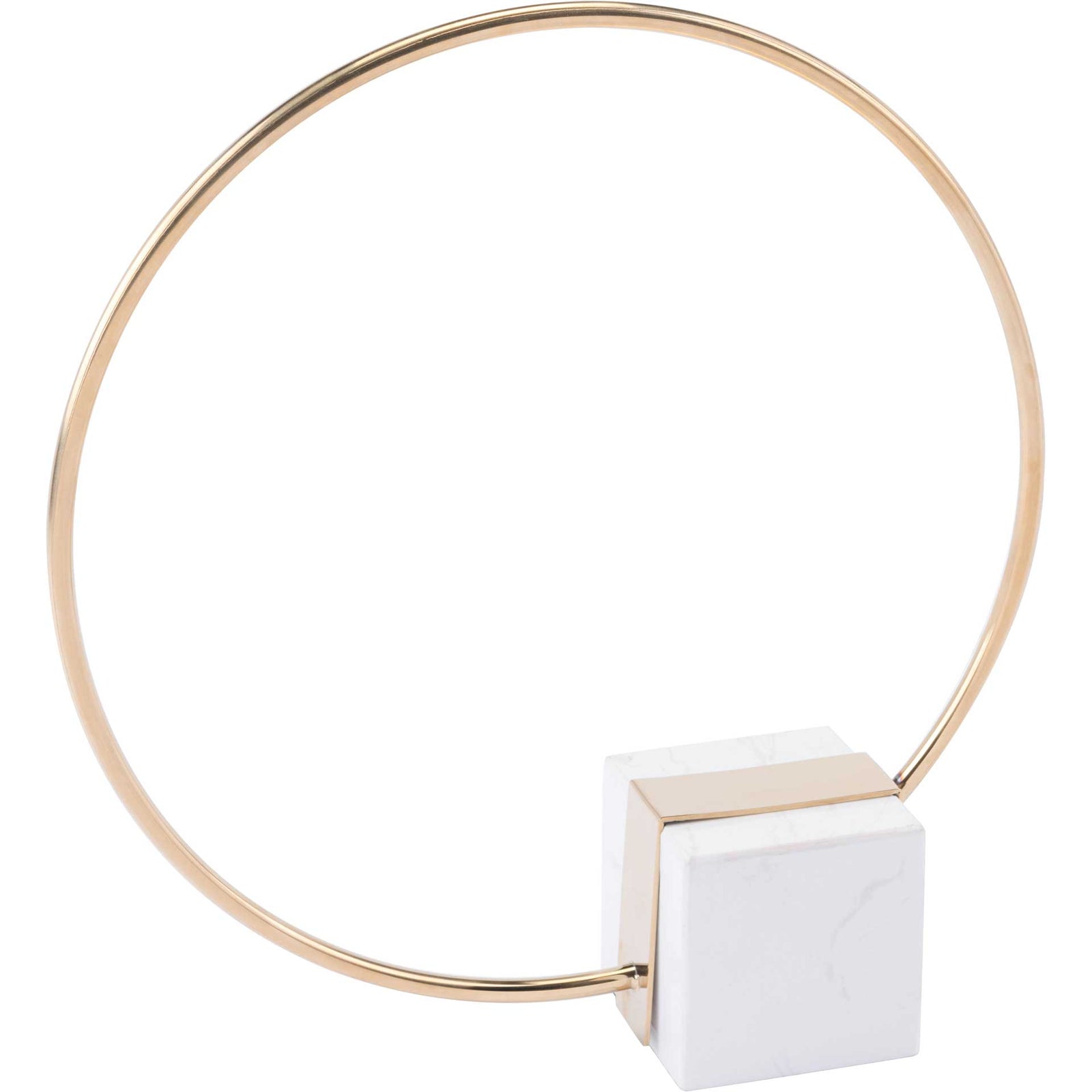 Ring With Marble Stand Antique Brass