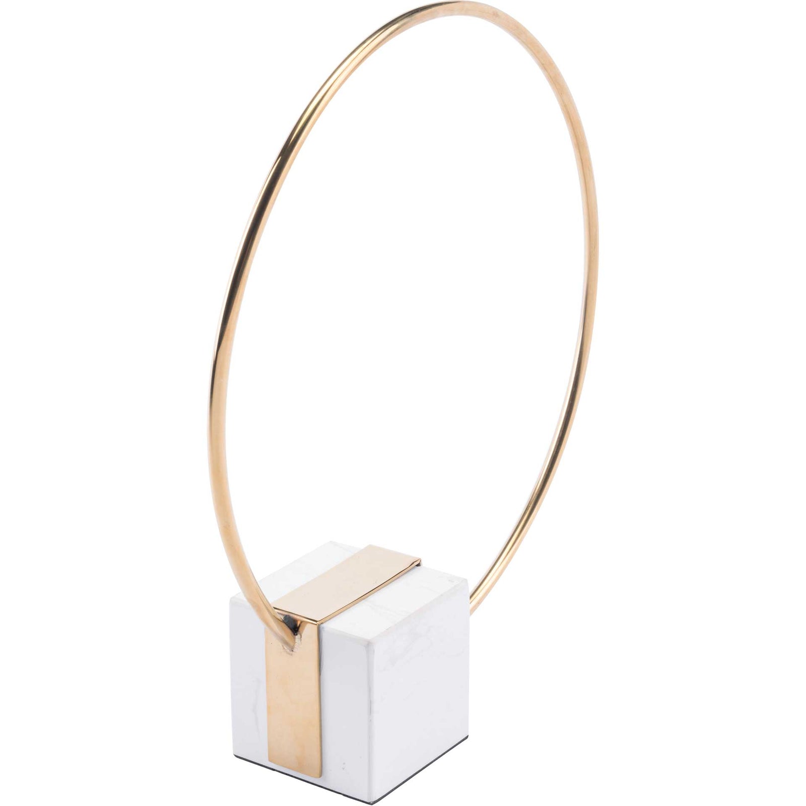 Ring With Marble Stand Antique Brass