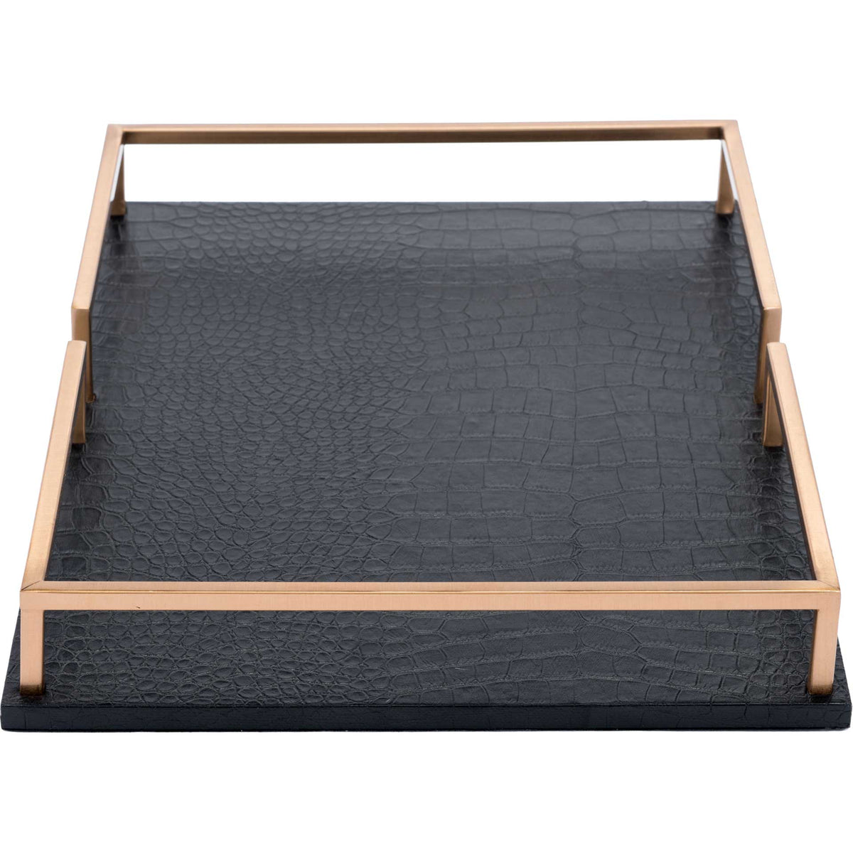 Rail Square Tray Black