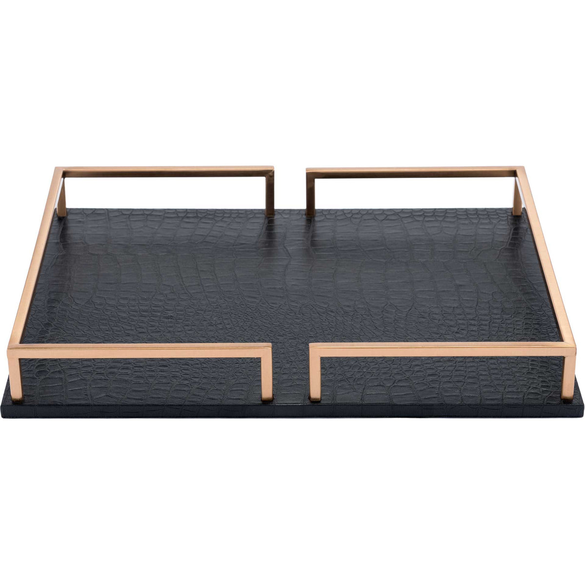 Rail Square Tray Black