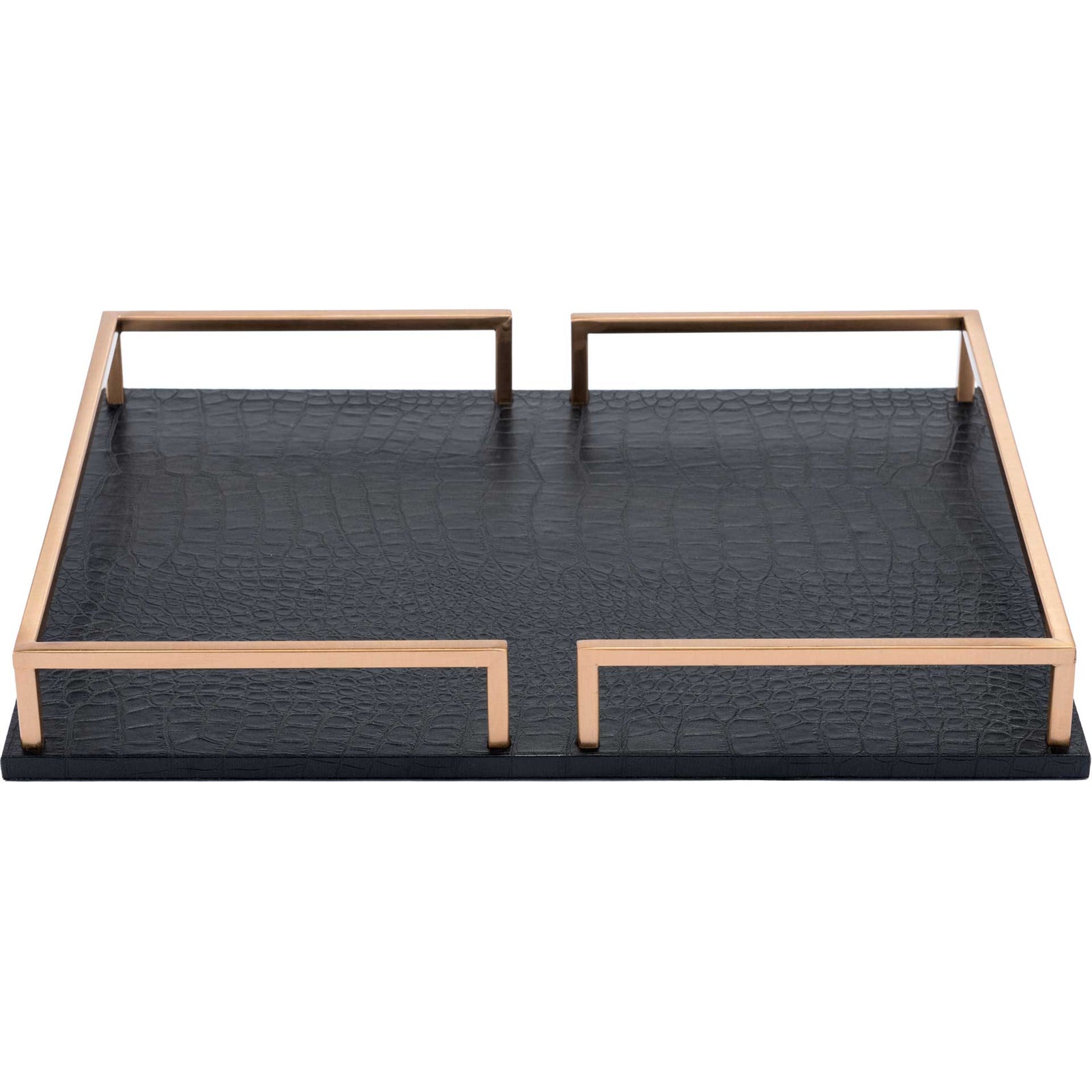 Rail Square Tray Black