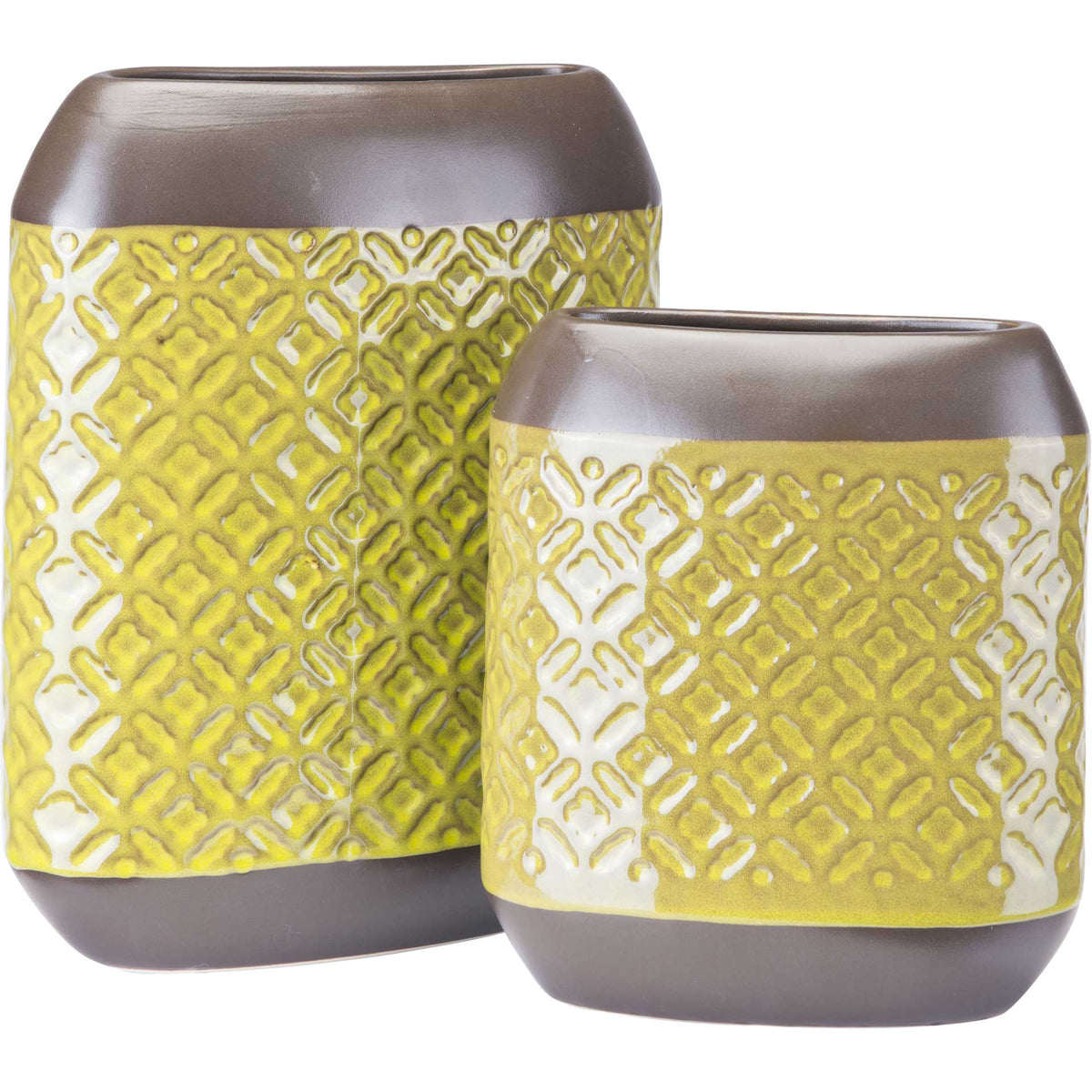 Moroccan Square Planter Olive Green