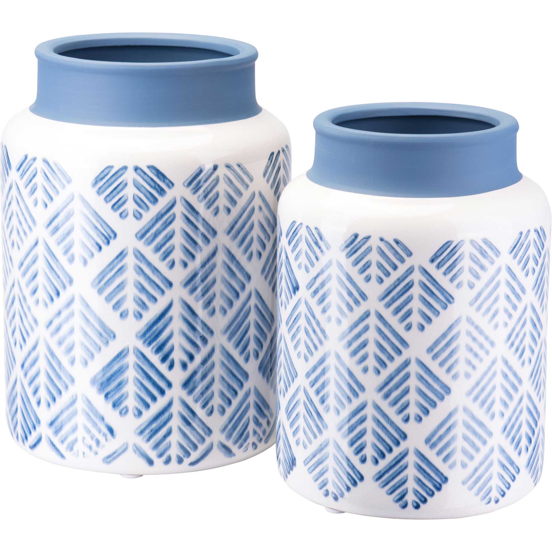 Provincial Vase Steel Blue/White