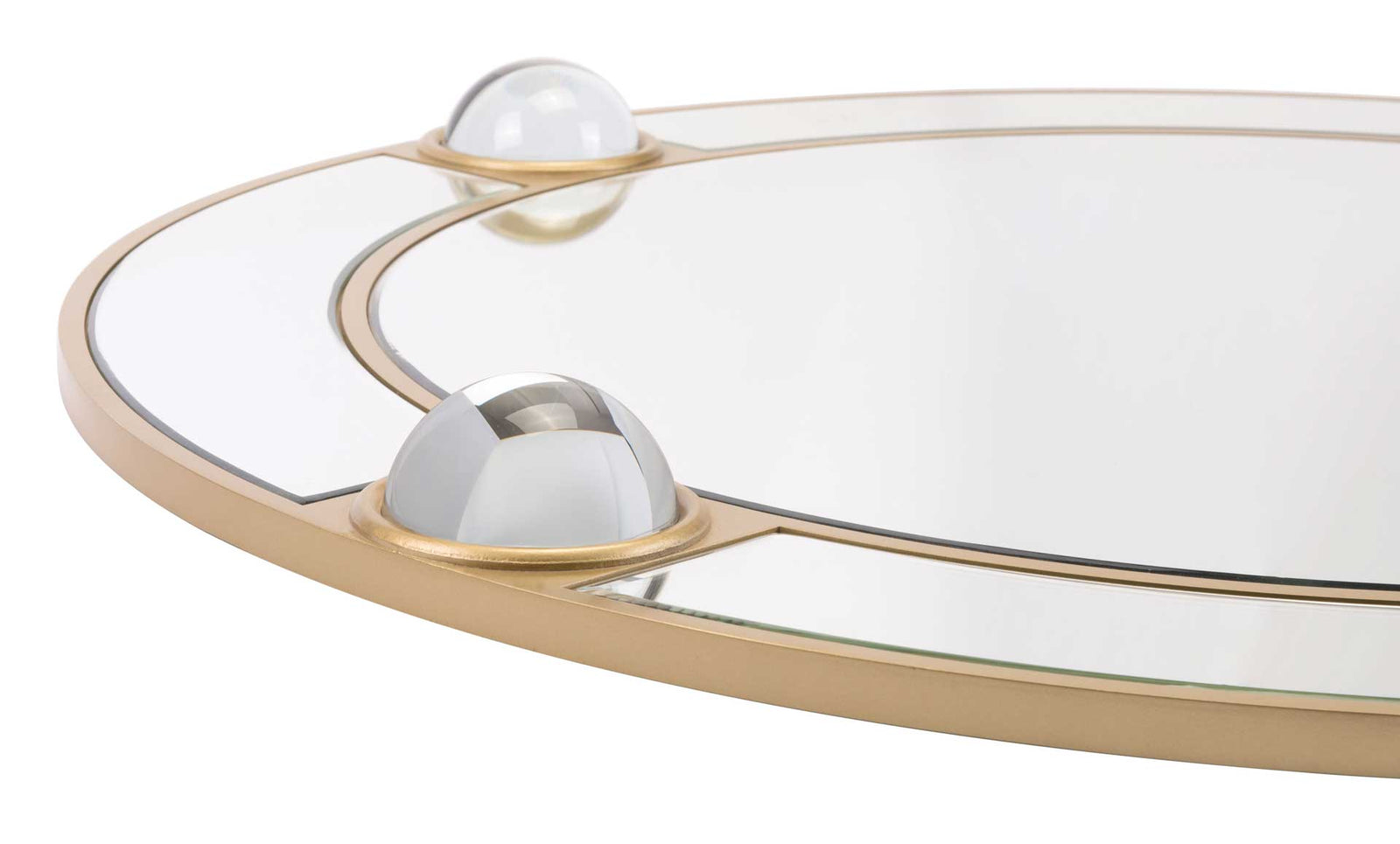 Lucite Orbs Round Mirror