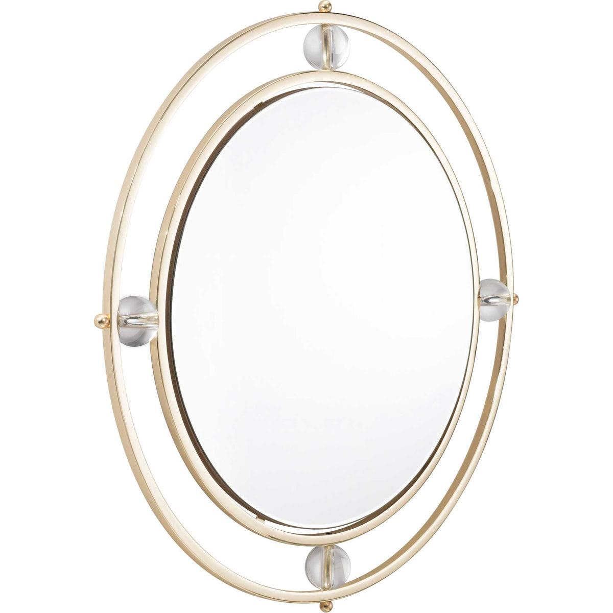 Floating Round Lucite Mirror