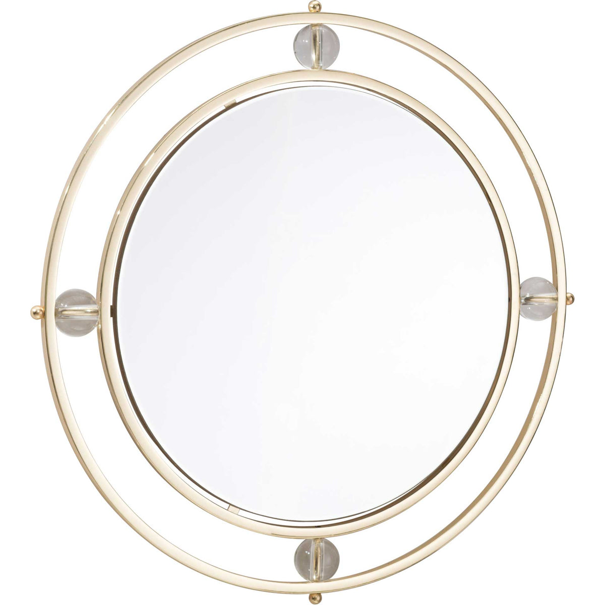 Floating Round Lucite Mirror