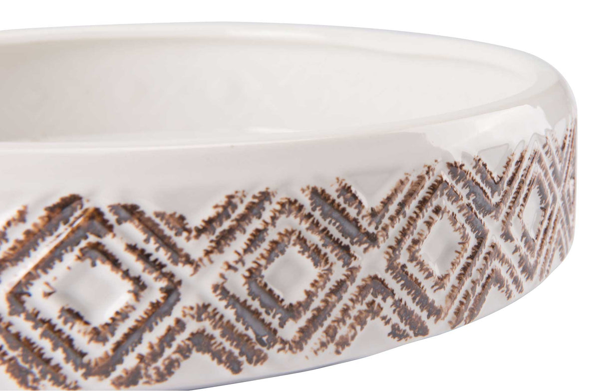 Toba Bowl White/Brown