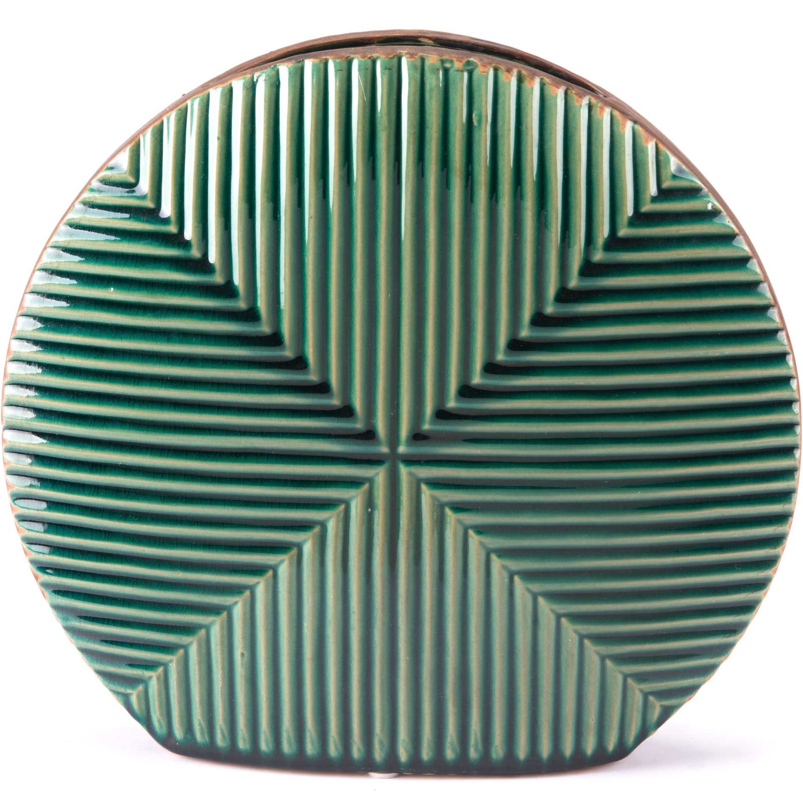 Disc Round Vase Green