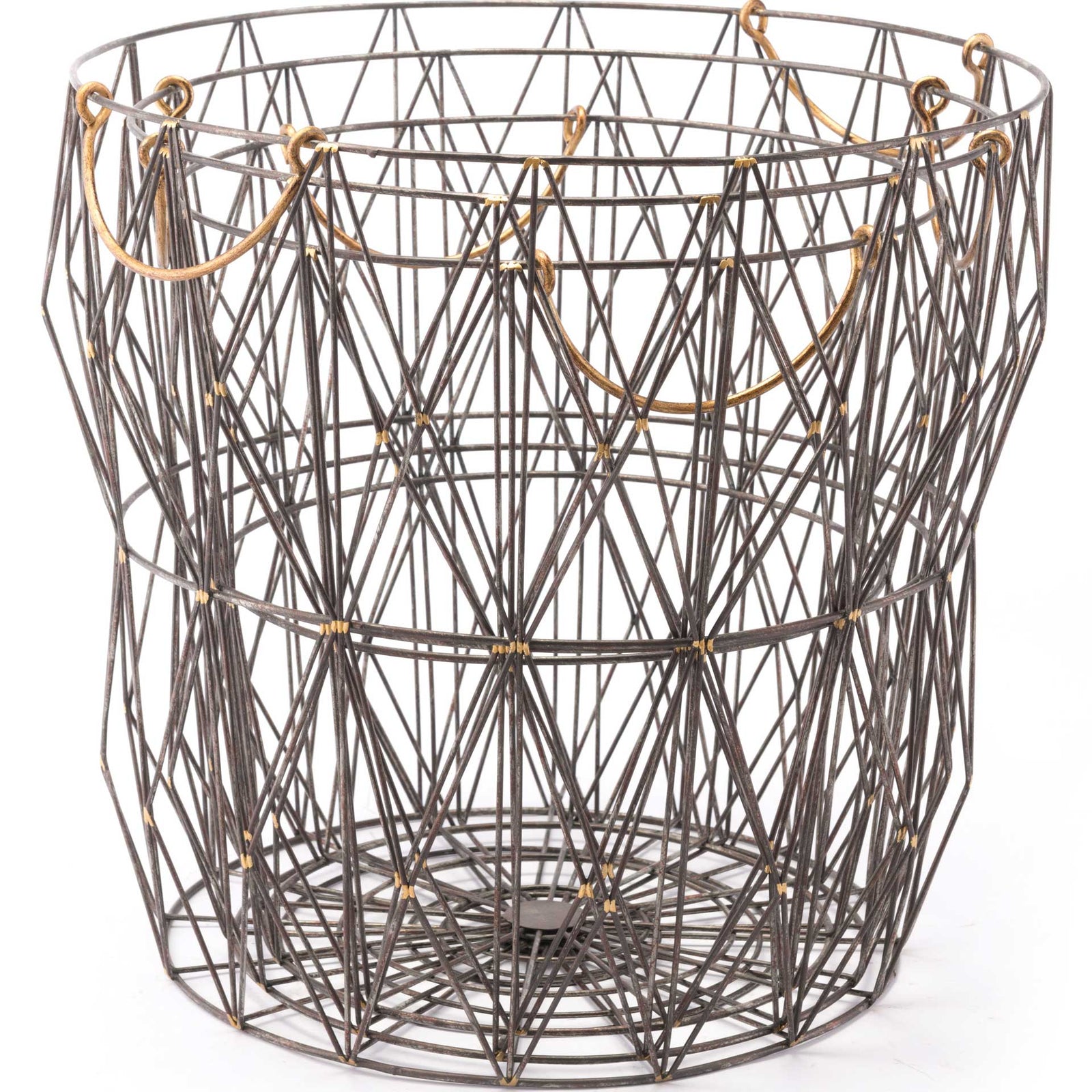 Geometric Wire Basket Antique