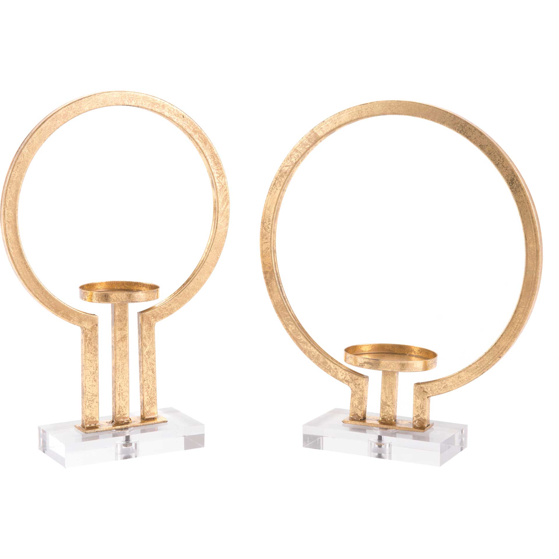 Oly Candle Holders Gold (Set of 2)