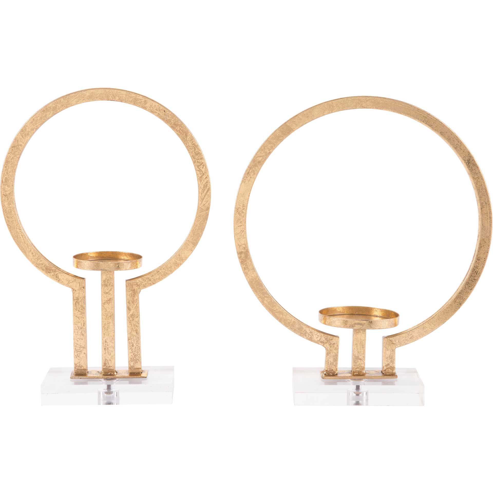 Oly Candle Holders Gold (Set of 2)