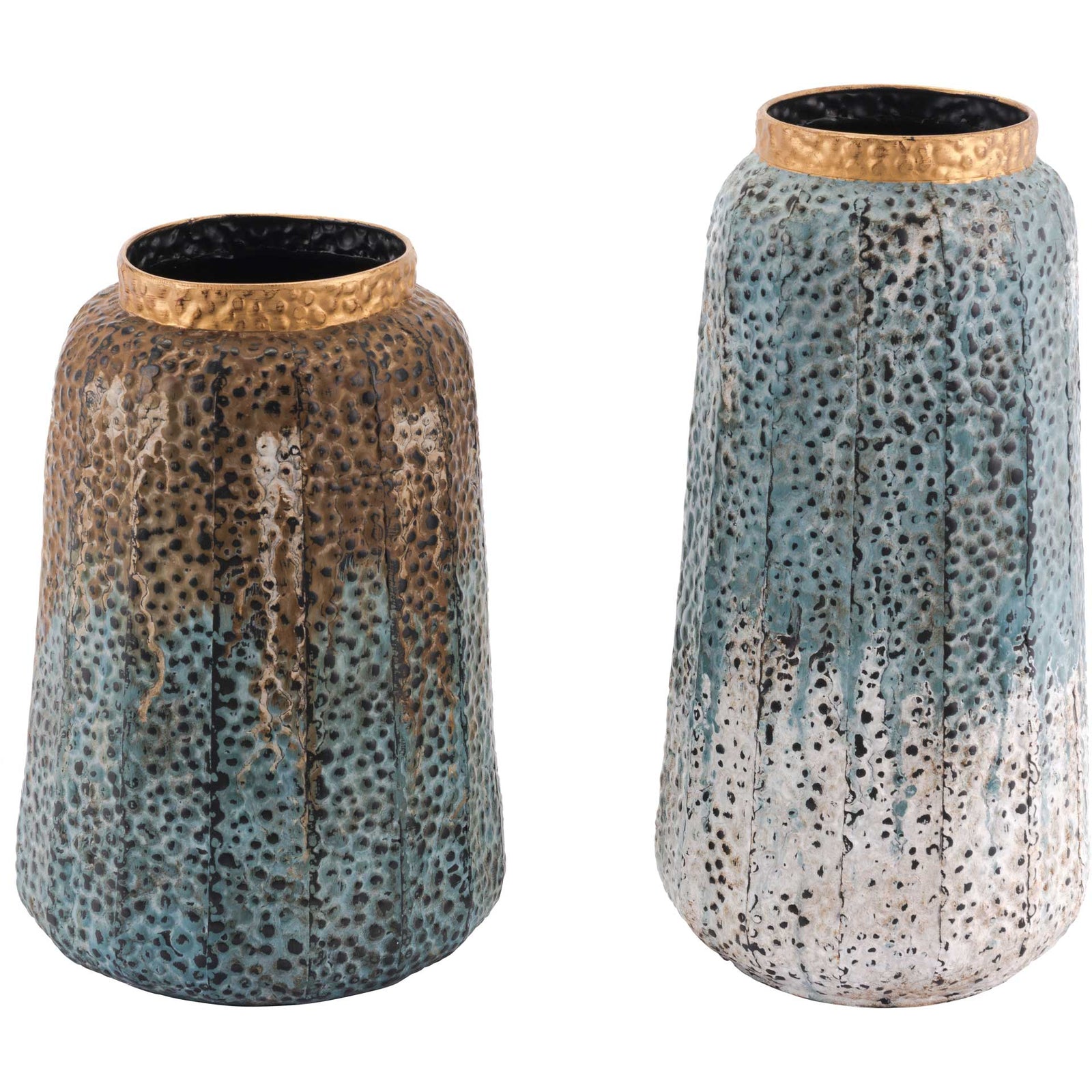 Corroded Antique Vase Multicolor (Set of 2)