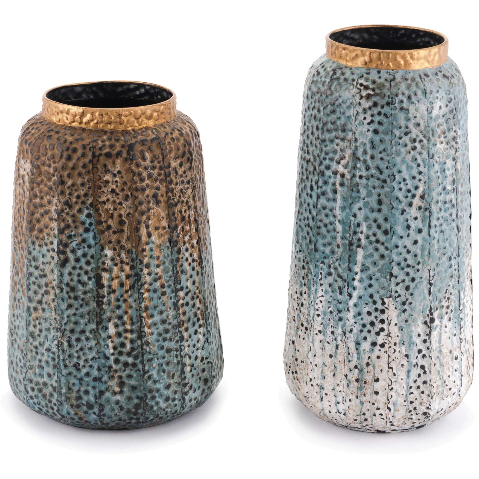 Corroded Antique Vase Multicolor (Set of 2)