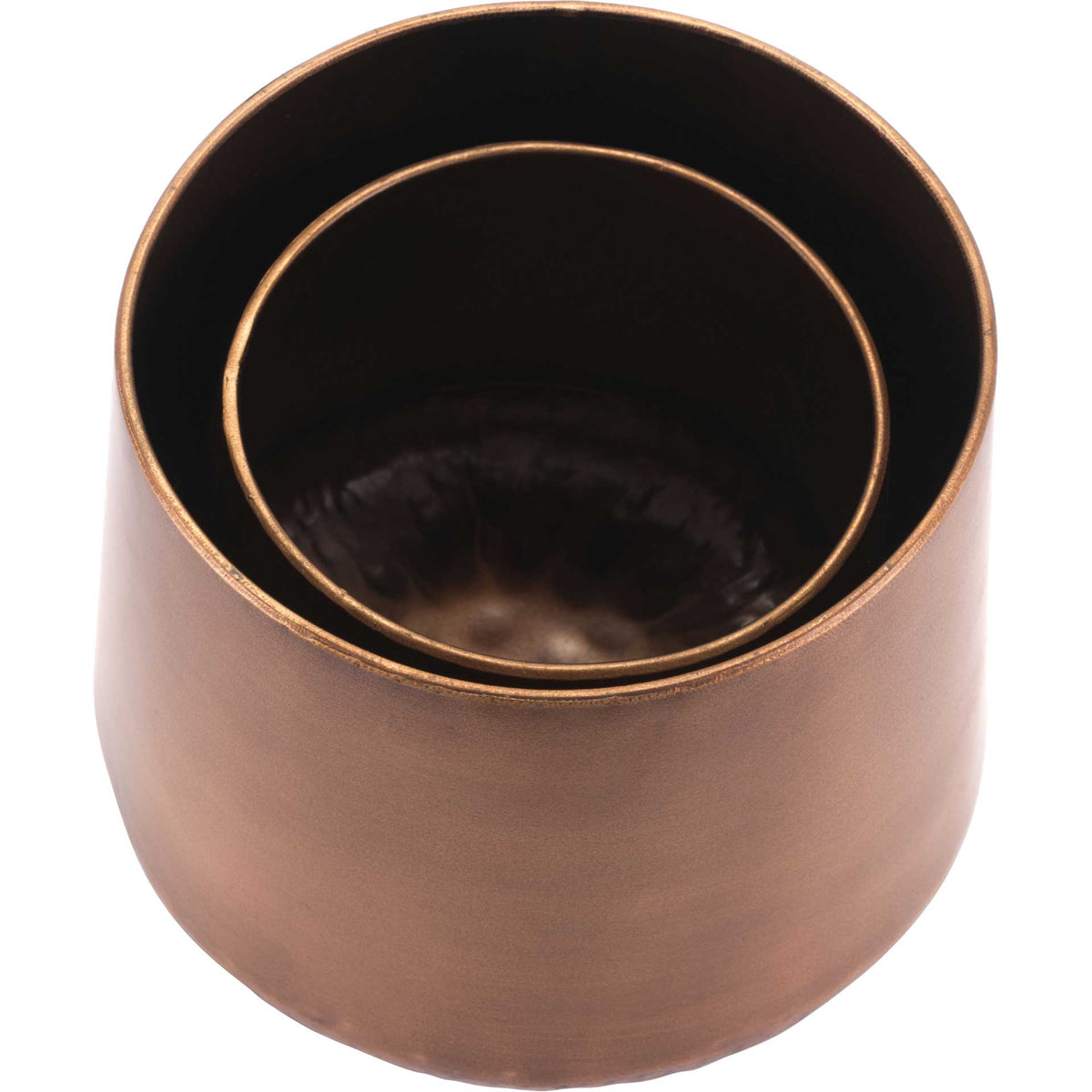 Tapered Copper Planters (Set of 2)
