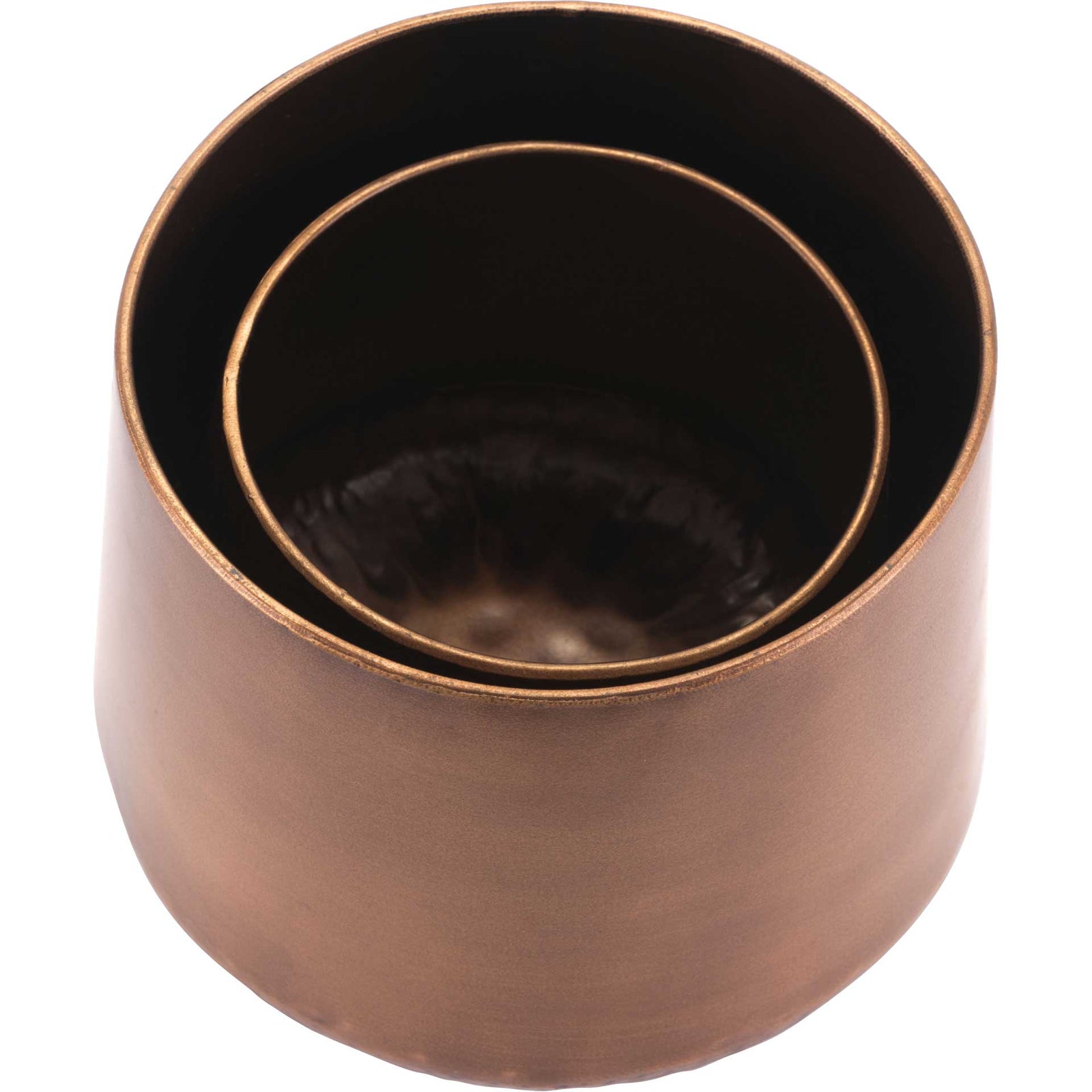 Tapered Copper Planters (Set of 2)